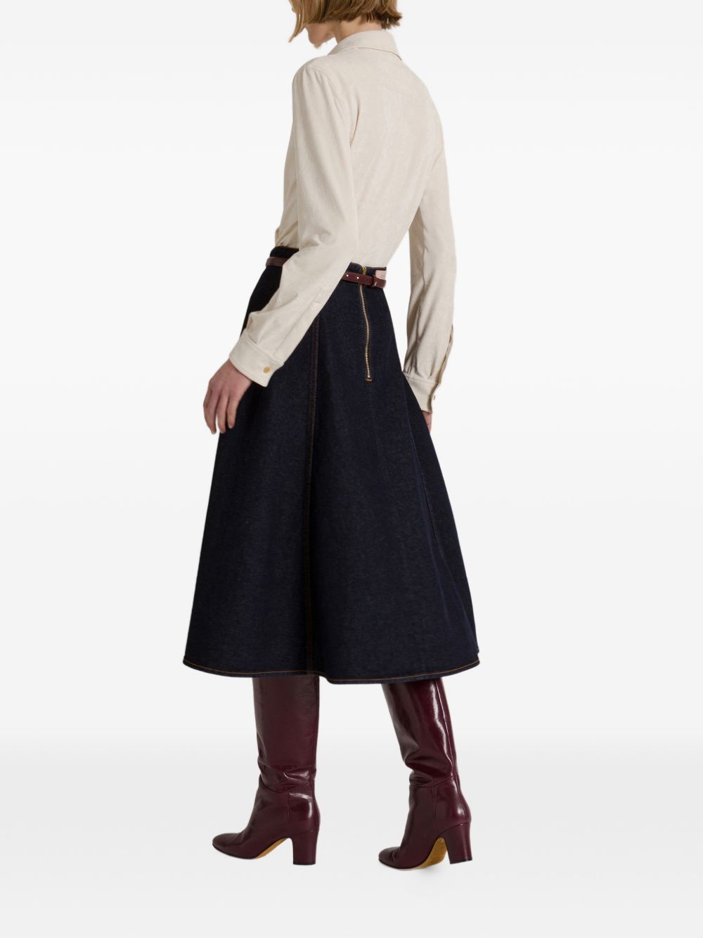 Alberta Ferreti Alberta Ferretti Black Silk Skirt