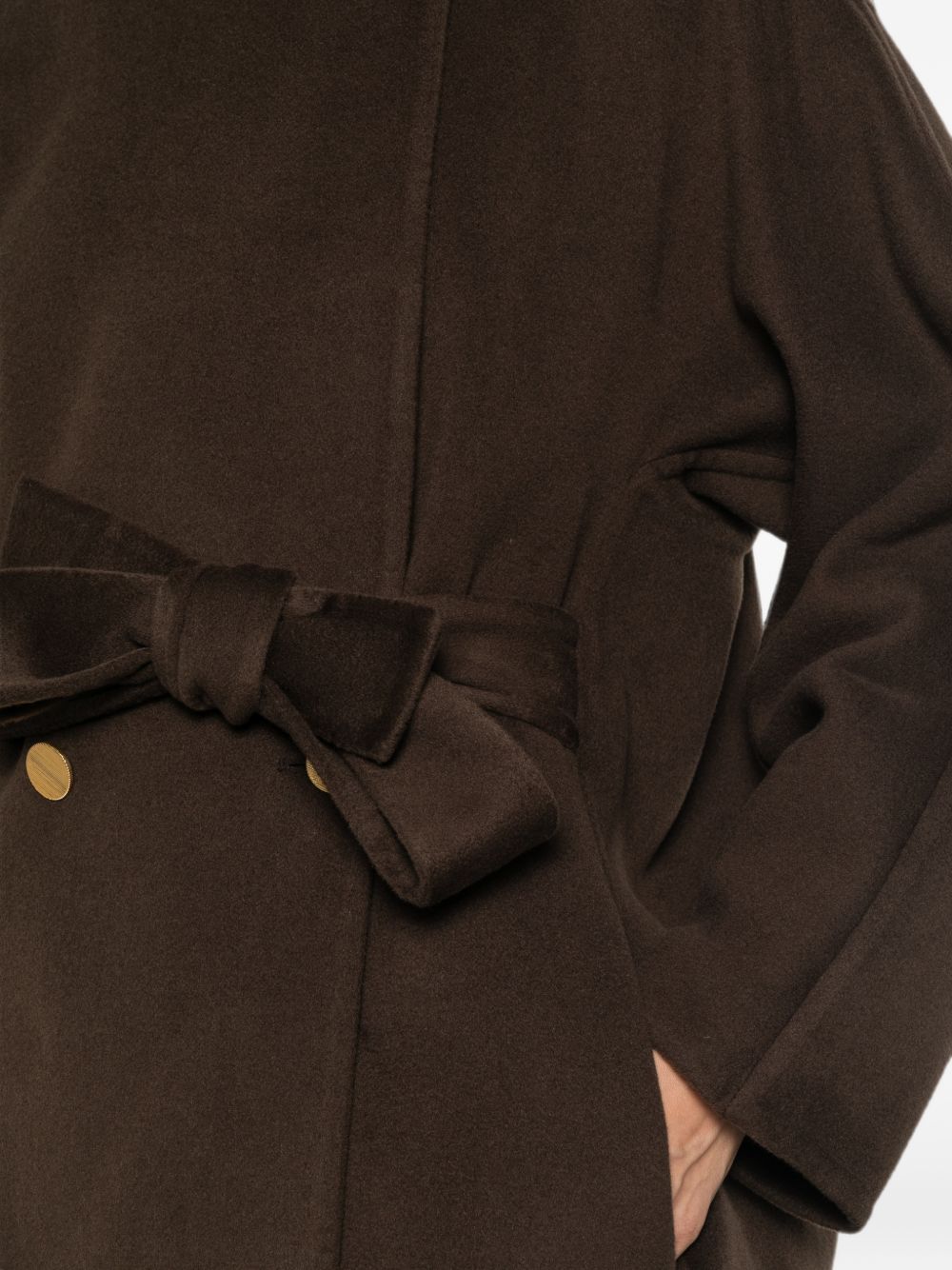 Alberta Ferreti Alberta Ferretti Dark Brown Wool Coat