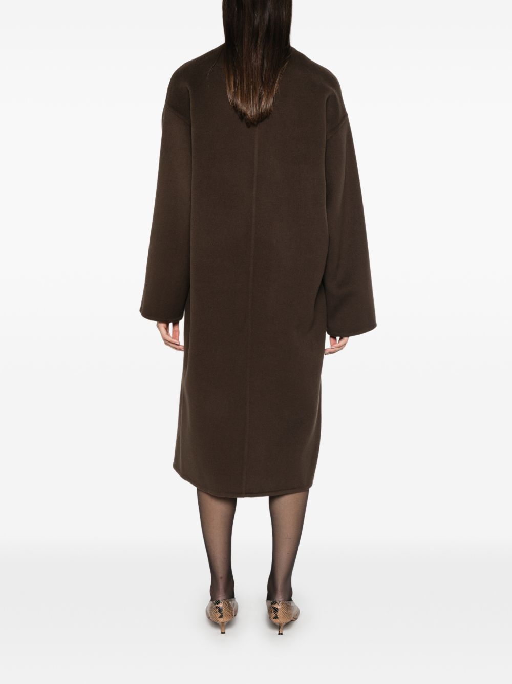 Alberta Ferreti Alberta Ferretti Dark Brown Wool Coat