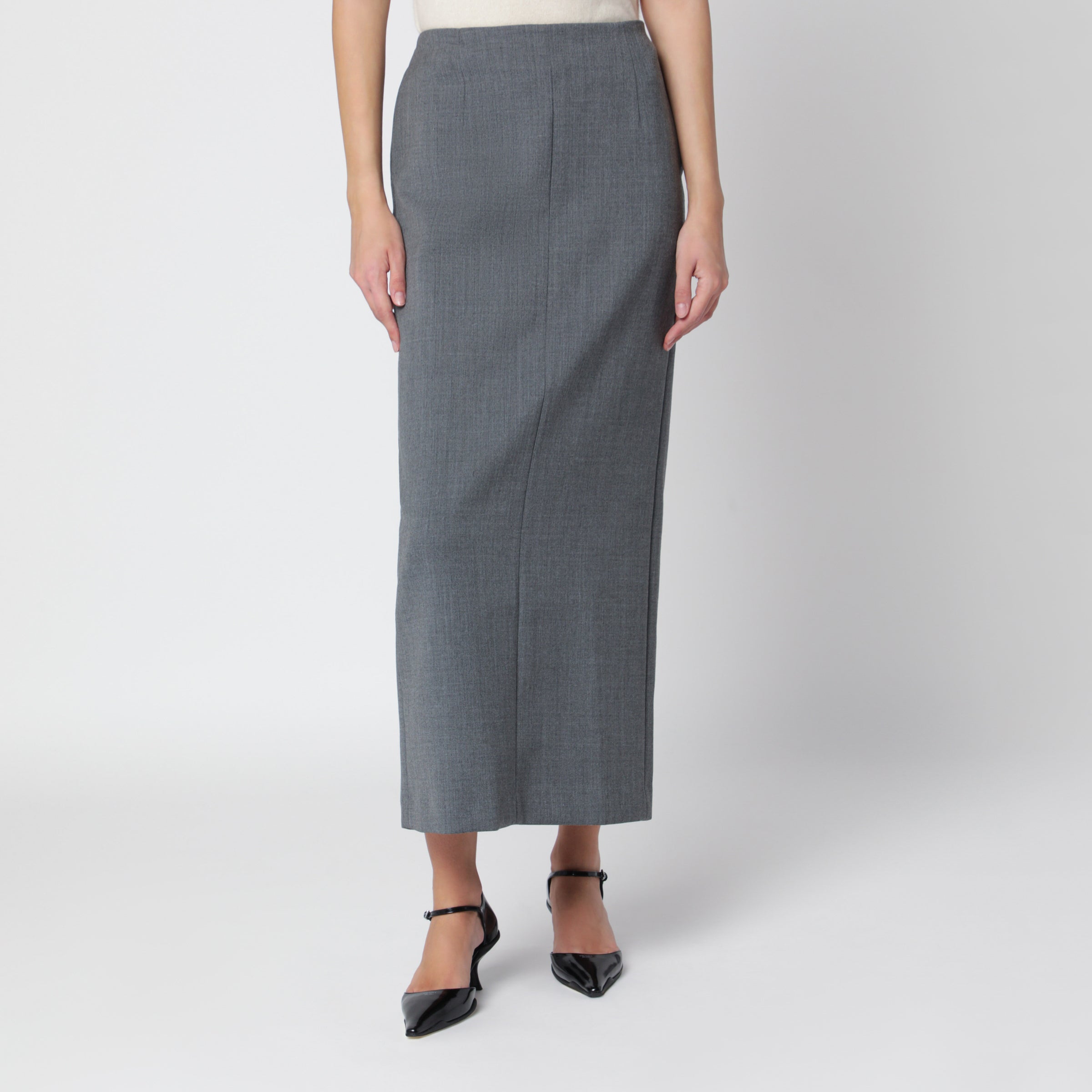 Almada Label Bay Skirt In Grey Mixed Fabric