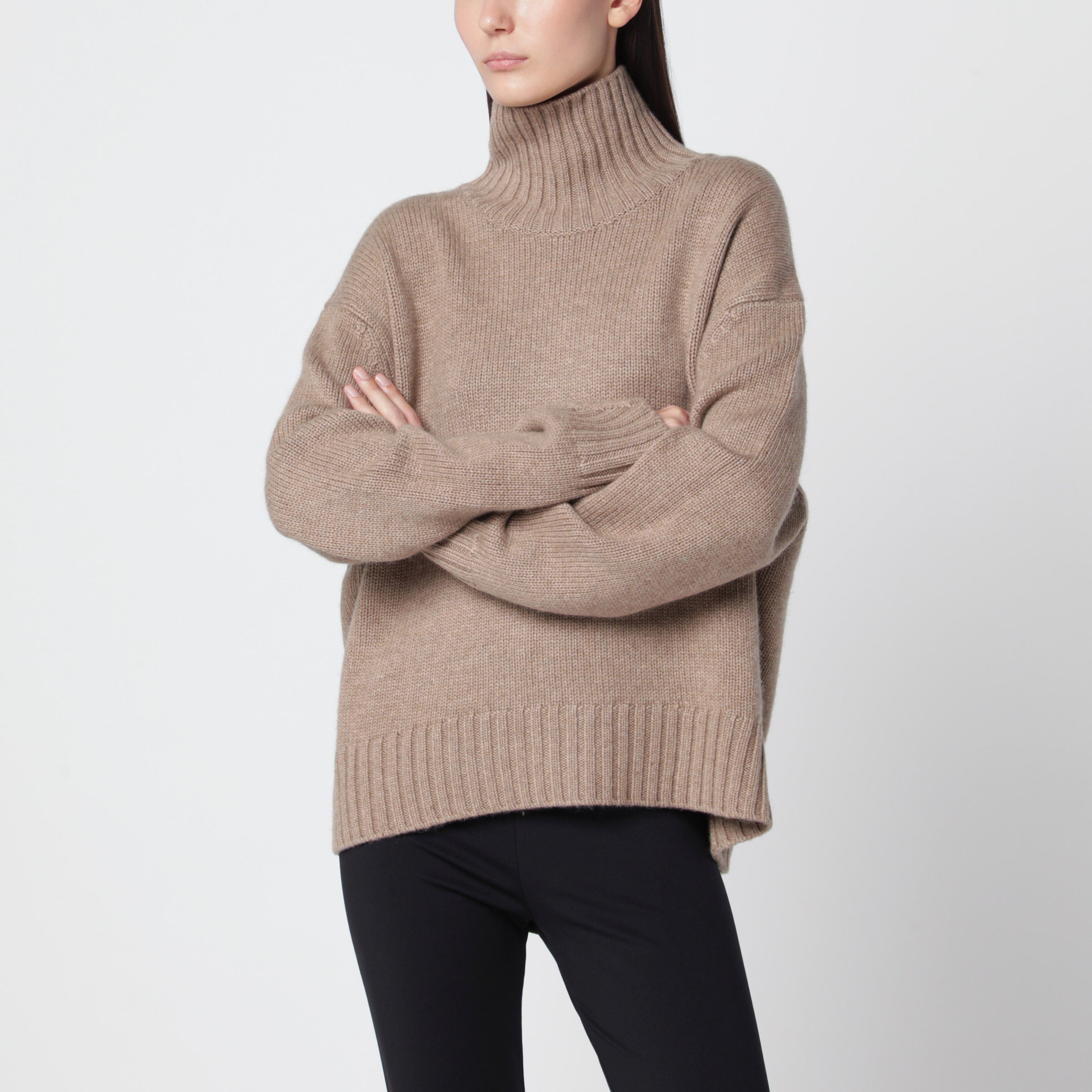 Almada Label Hazelnut Nola Turtleneck Sweater In Meri