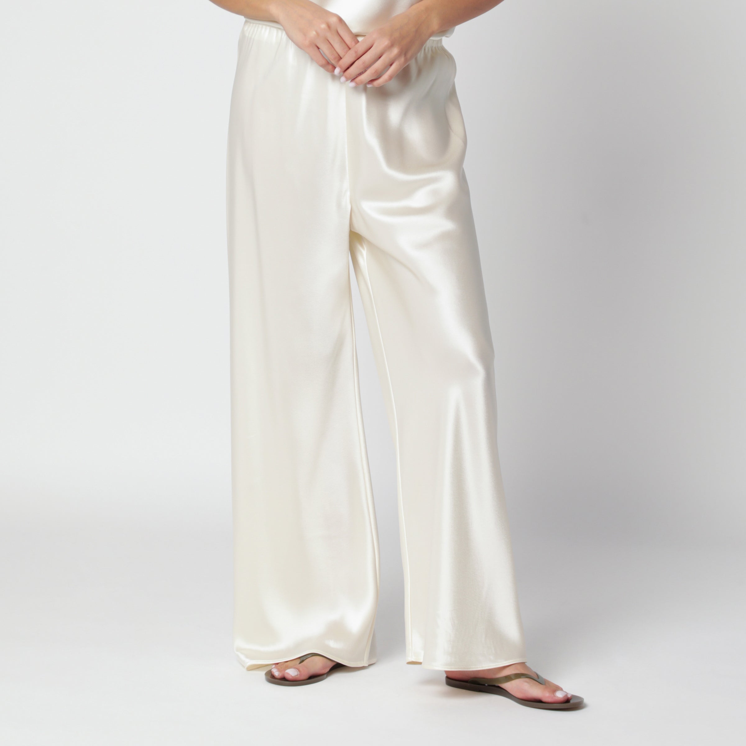 Almada Label Vanilla Bias Satin Trousers In Satin