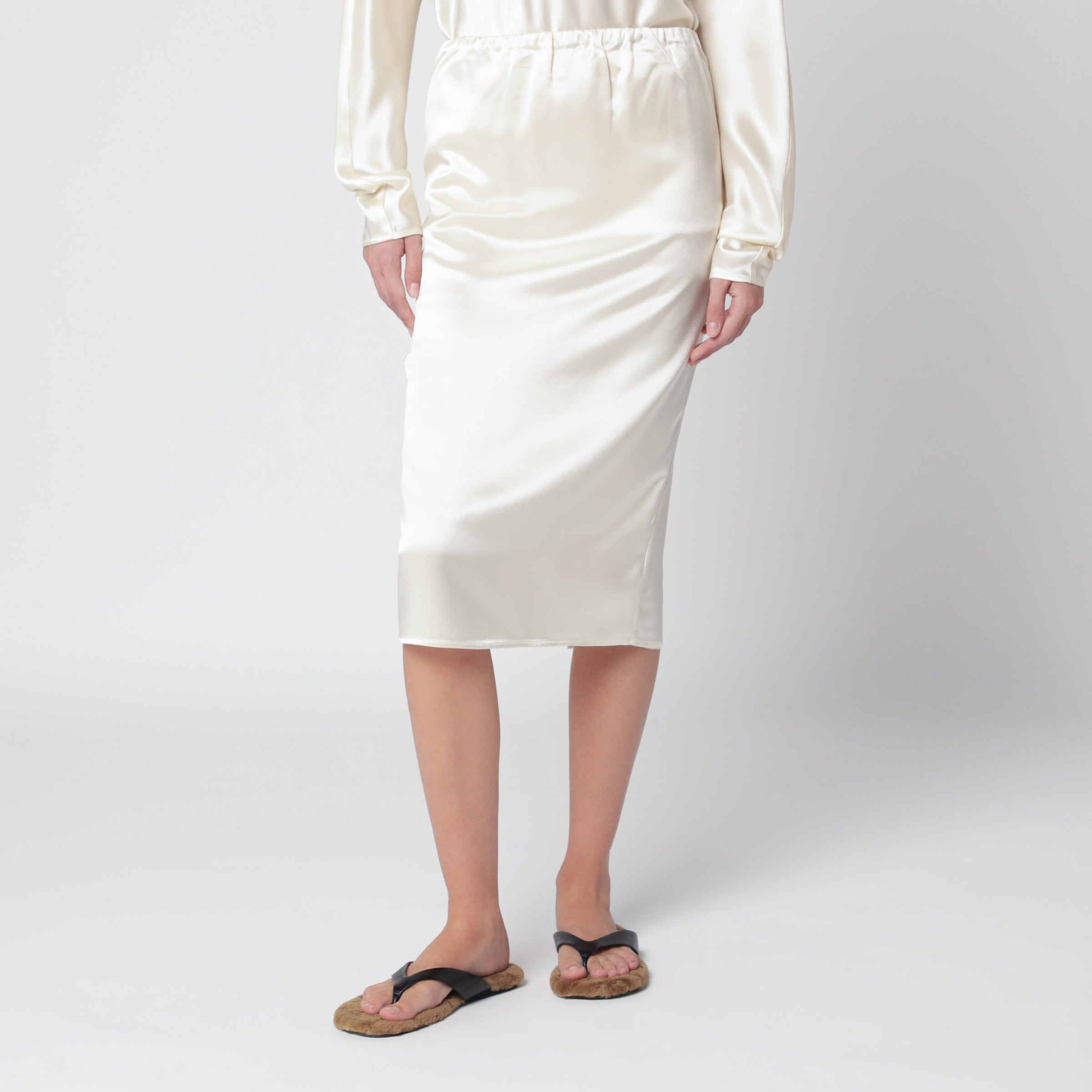 Almada Label Vanilla Liu Skirt In Satin