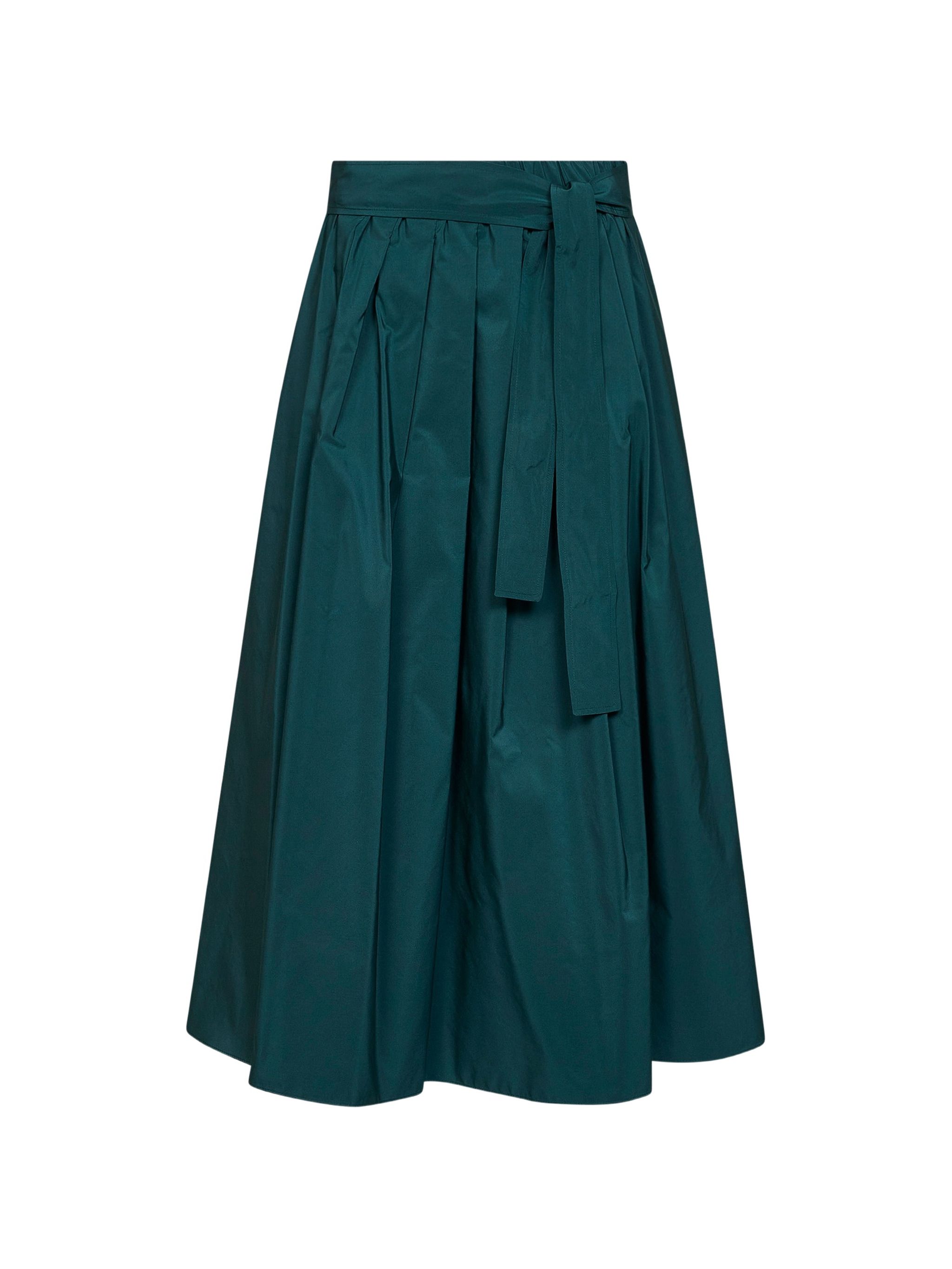 Weekend Max Mara Alpaca Belted Midi Pleated Skirt