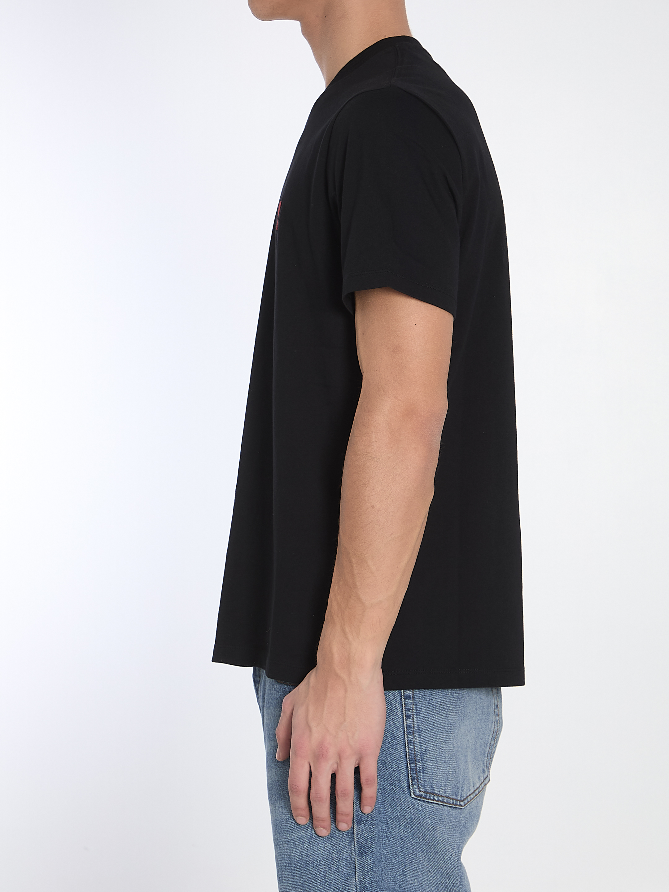 Ami Black Cotton T Shirt