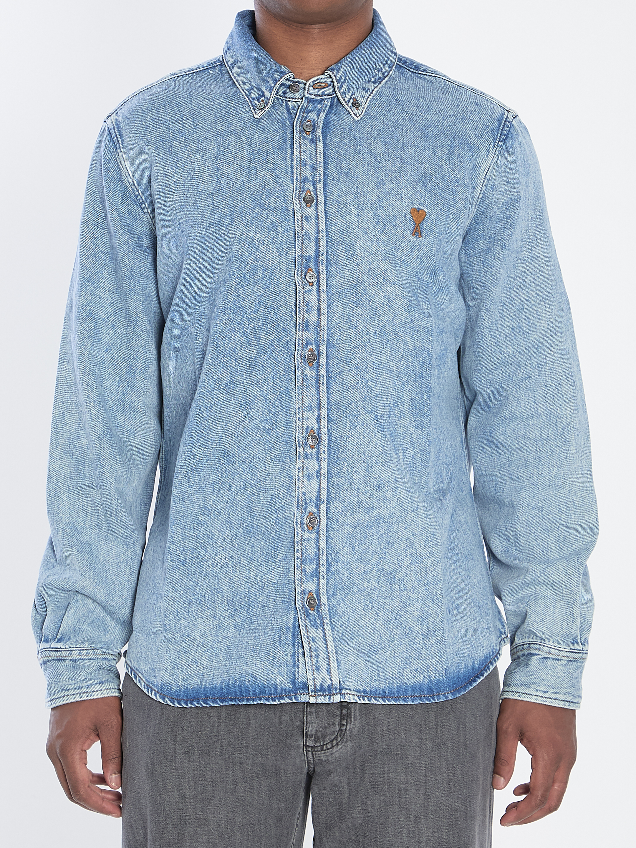 Ami Blue Cotton Shirt