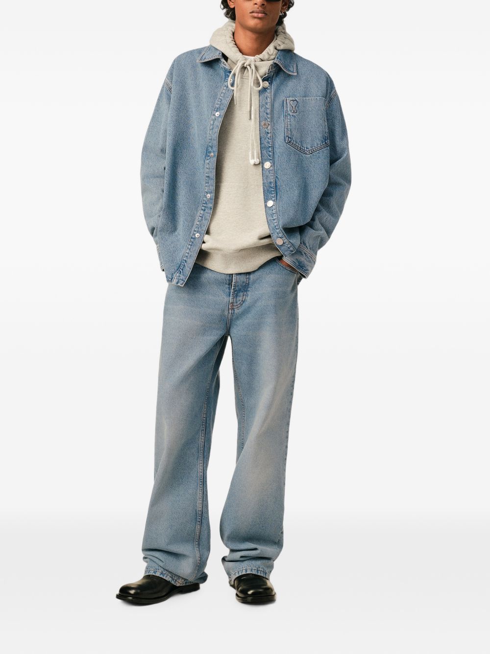 Ami Blue Cotton Shirt