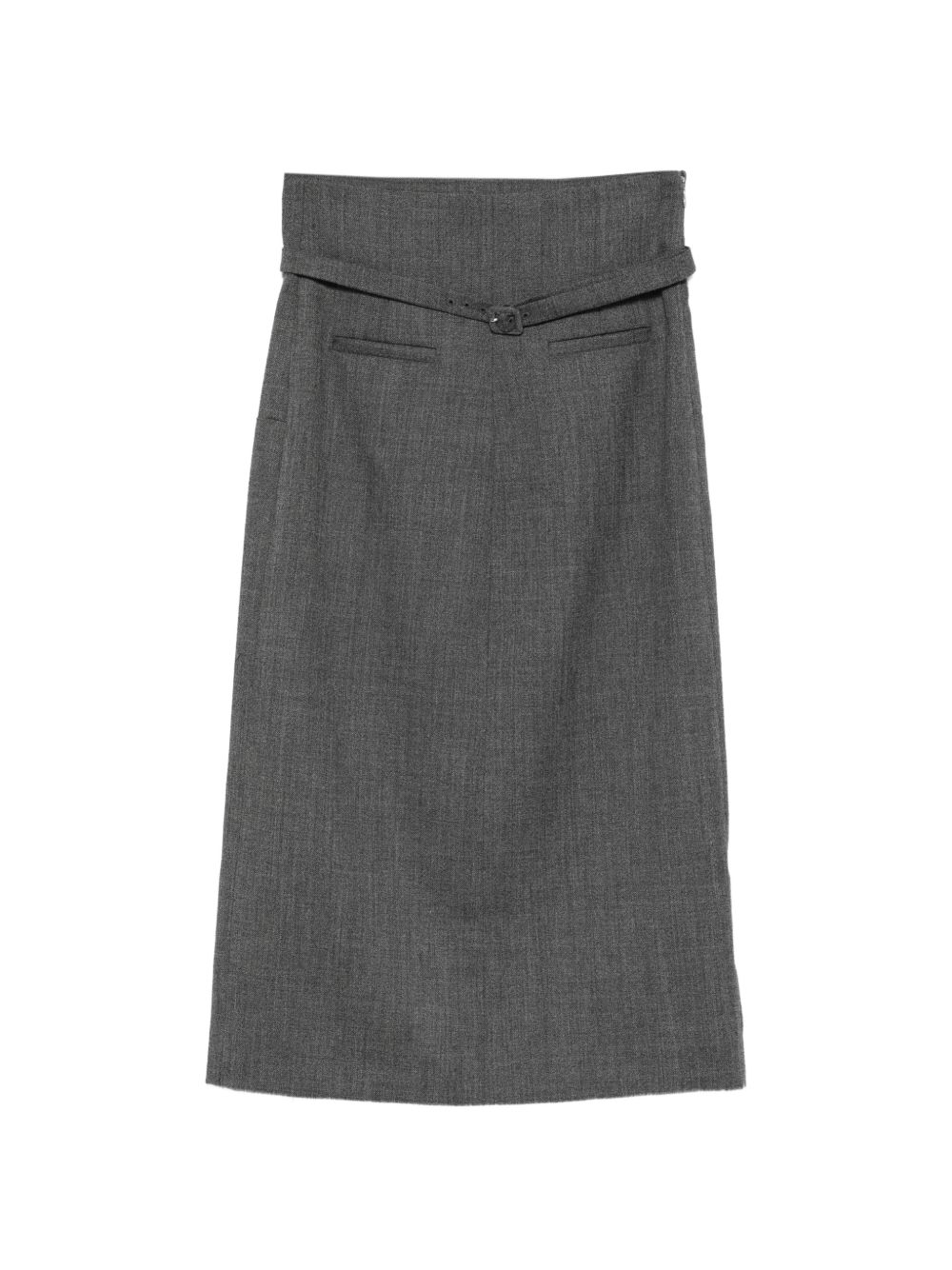 Ami Grey Virgin Wool Skirt