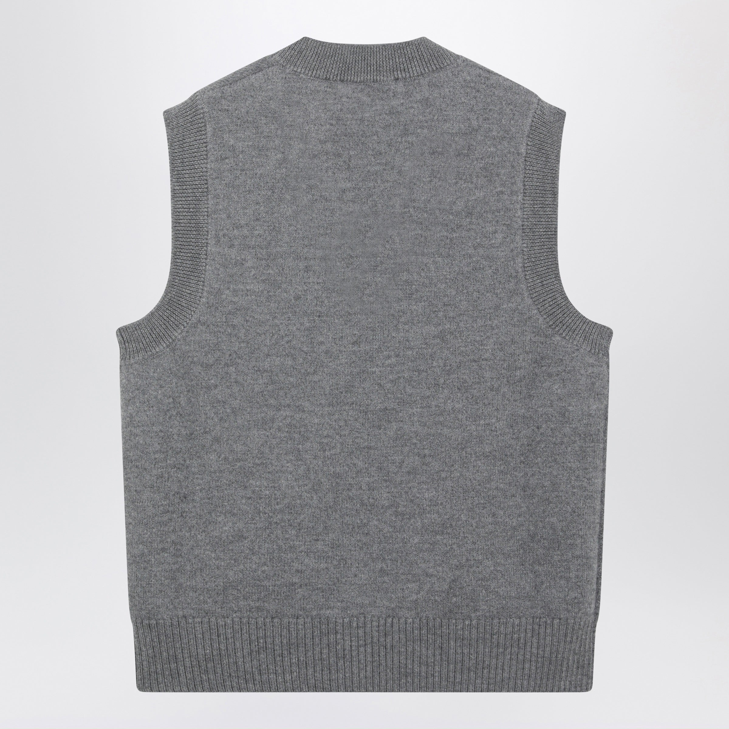 Ami paris Grey Ami De Coeur Vest In Wool