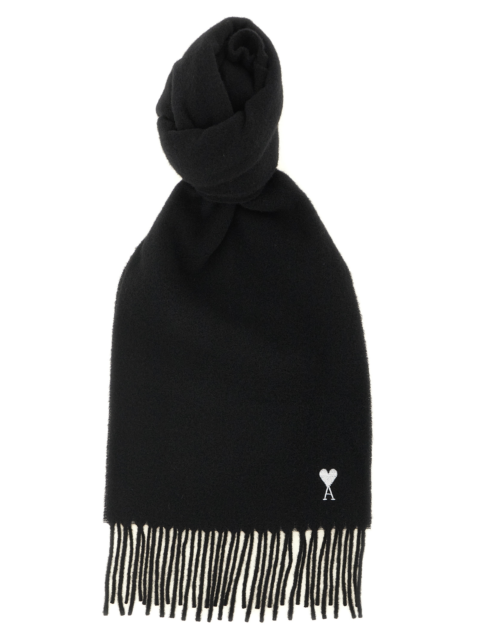 Ami paris 'Quota' Scarf With Adc Embroidery And Fr
