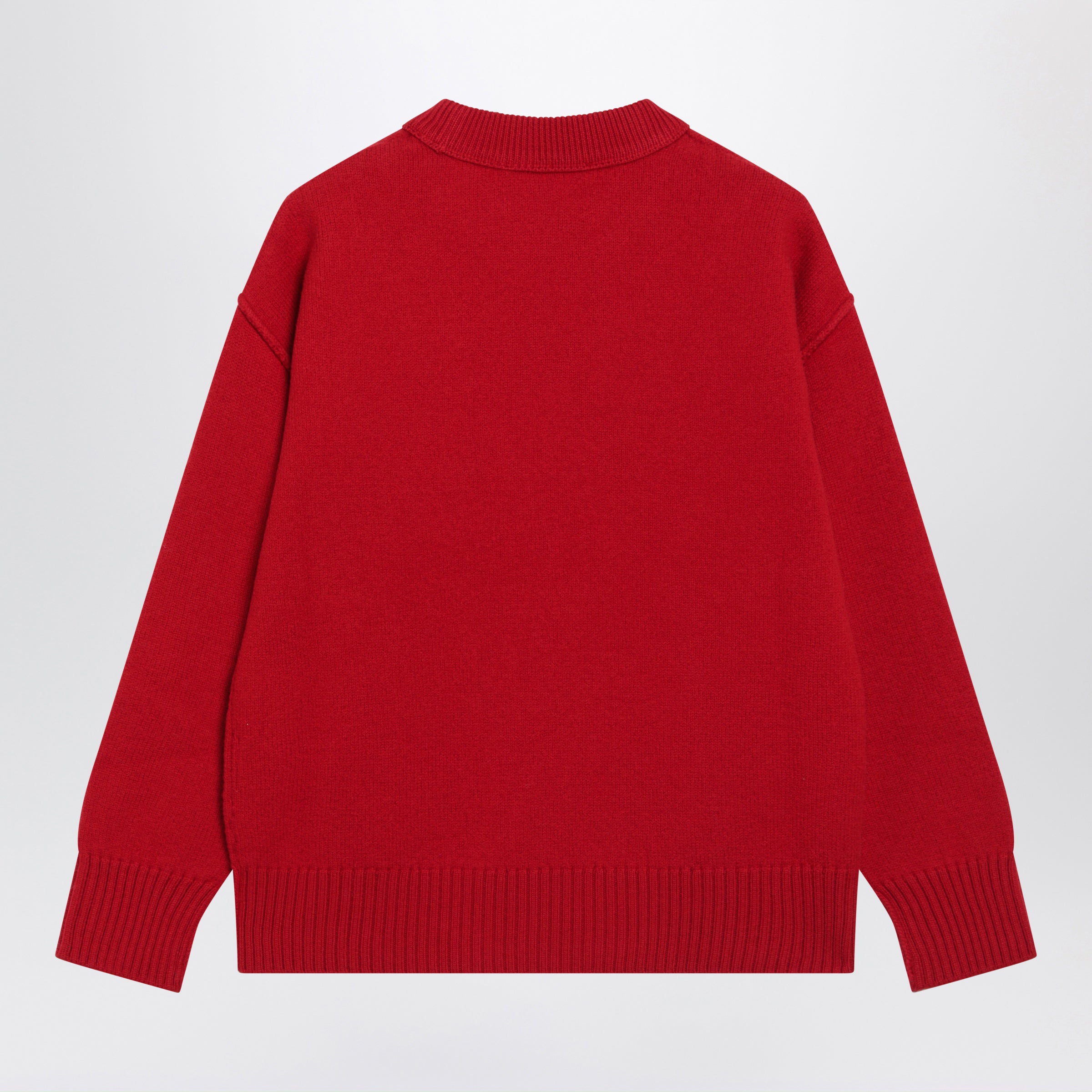 Ami paris Ruby Red Ami De Coeur Virgin Wool Sweate