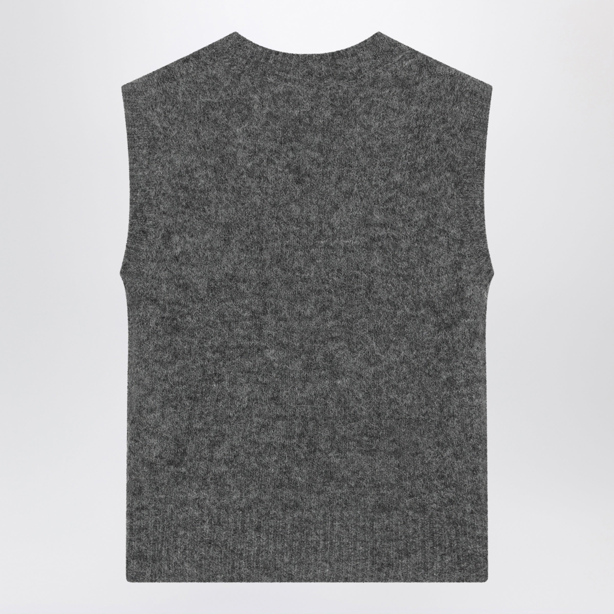 Ami paris Vest Grey Mรฉlange In Alpaca And Wool Ble