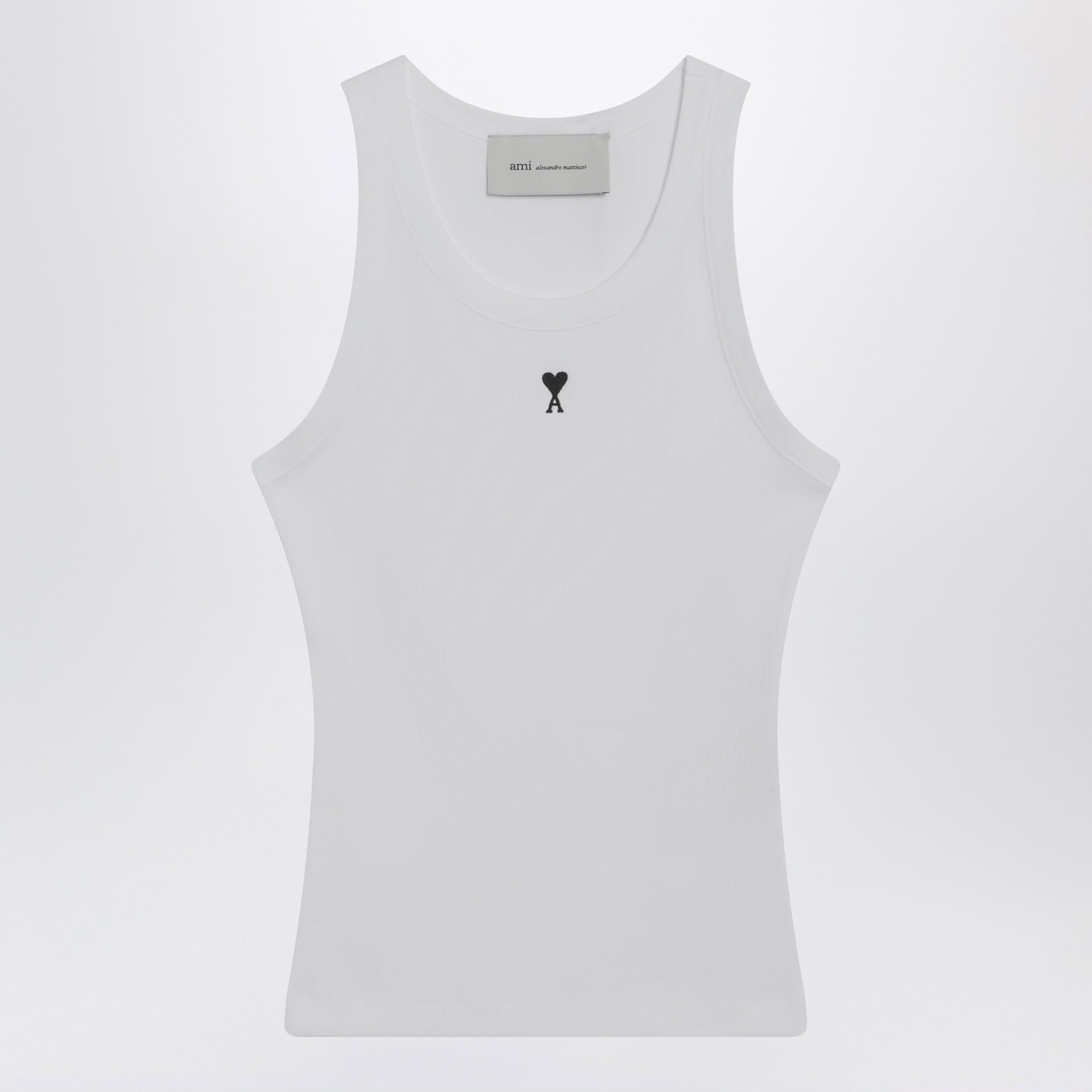 Ami paris White Ami De Coeur Tank Top