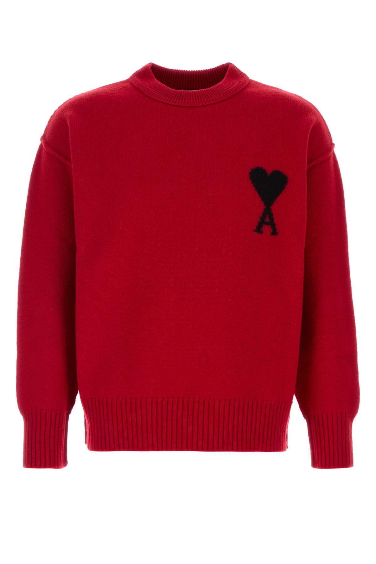 Ami Quota-Crewnecksweaterwithcontrastedamide