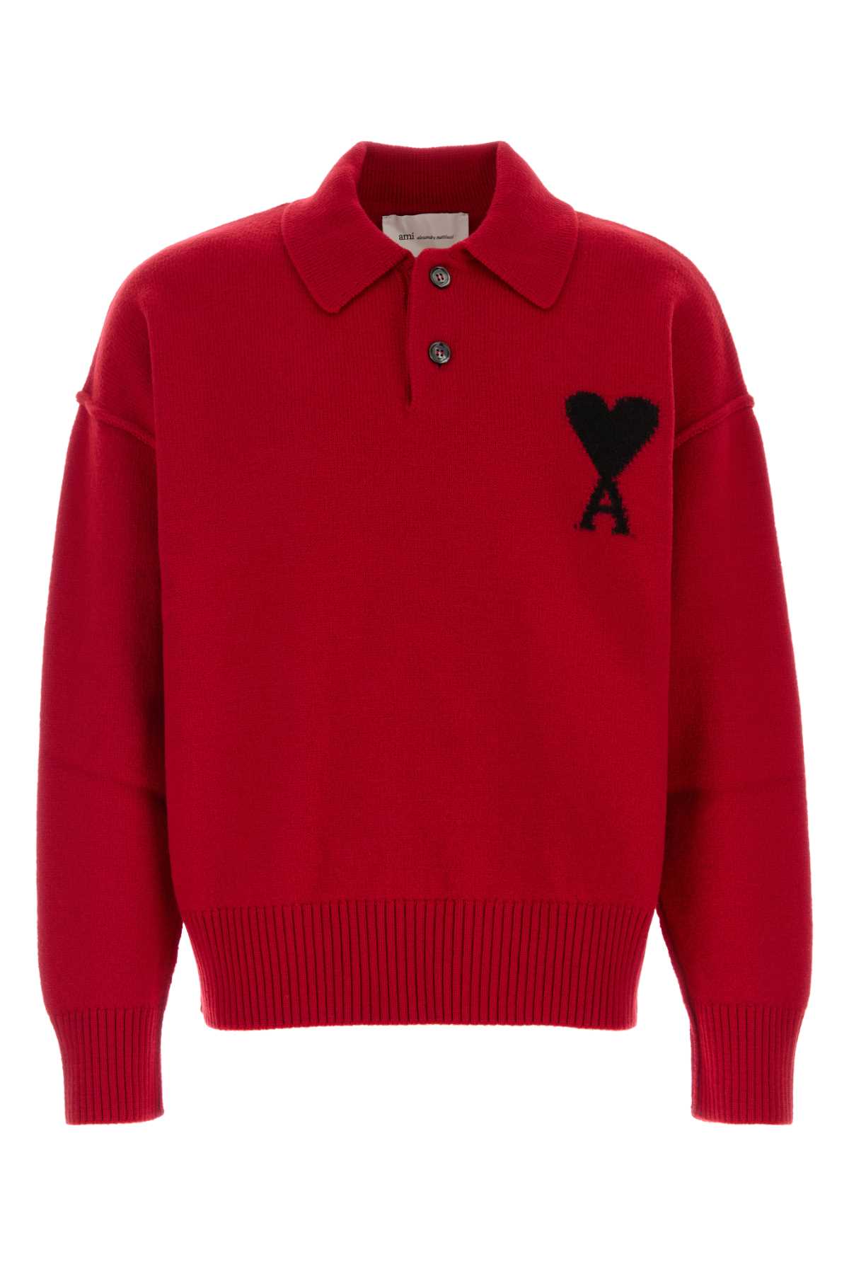 Ami Quota-Polosweaterwithcontrastedamidecoeu