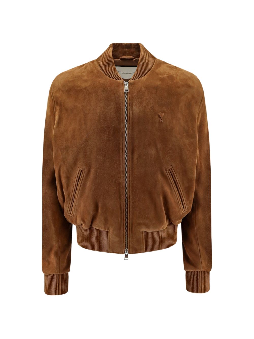 Ami Tobacco Cow Leather Jacket