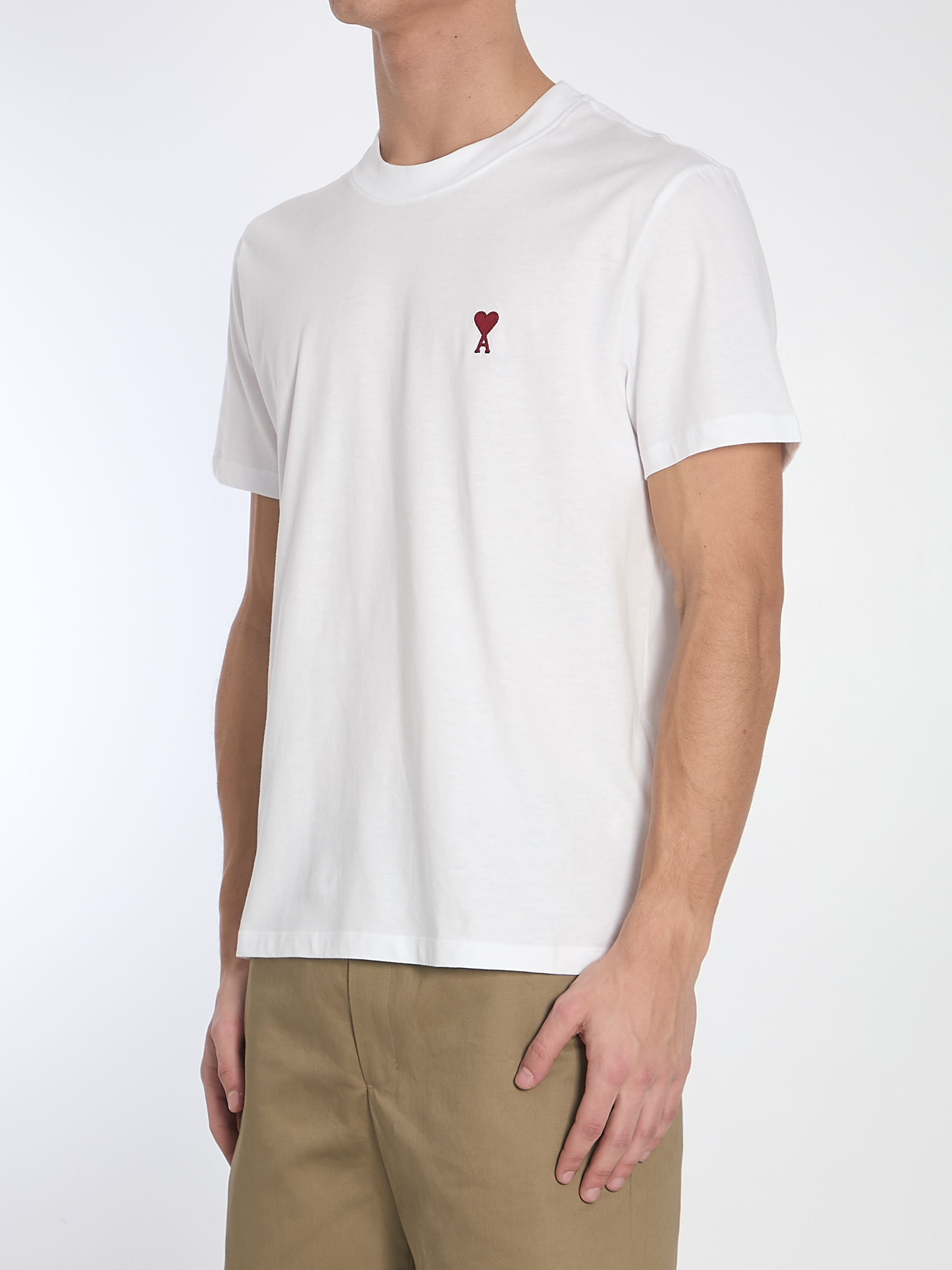 Ami White Cotton T Shirt