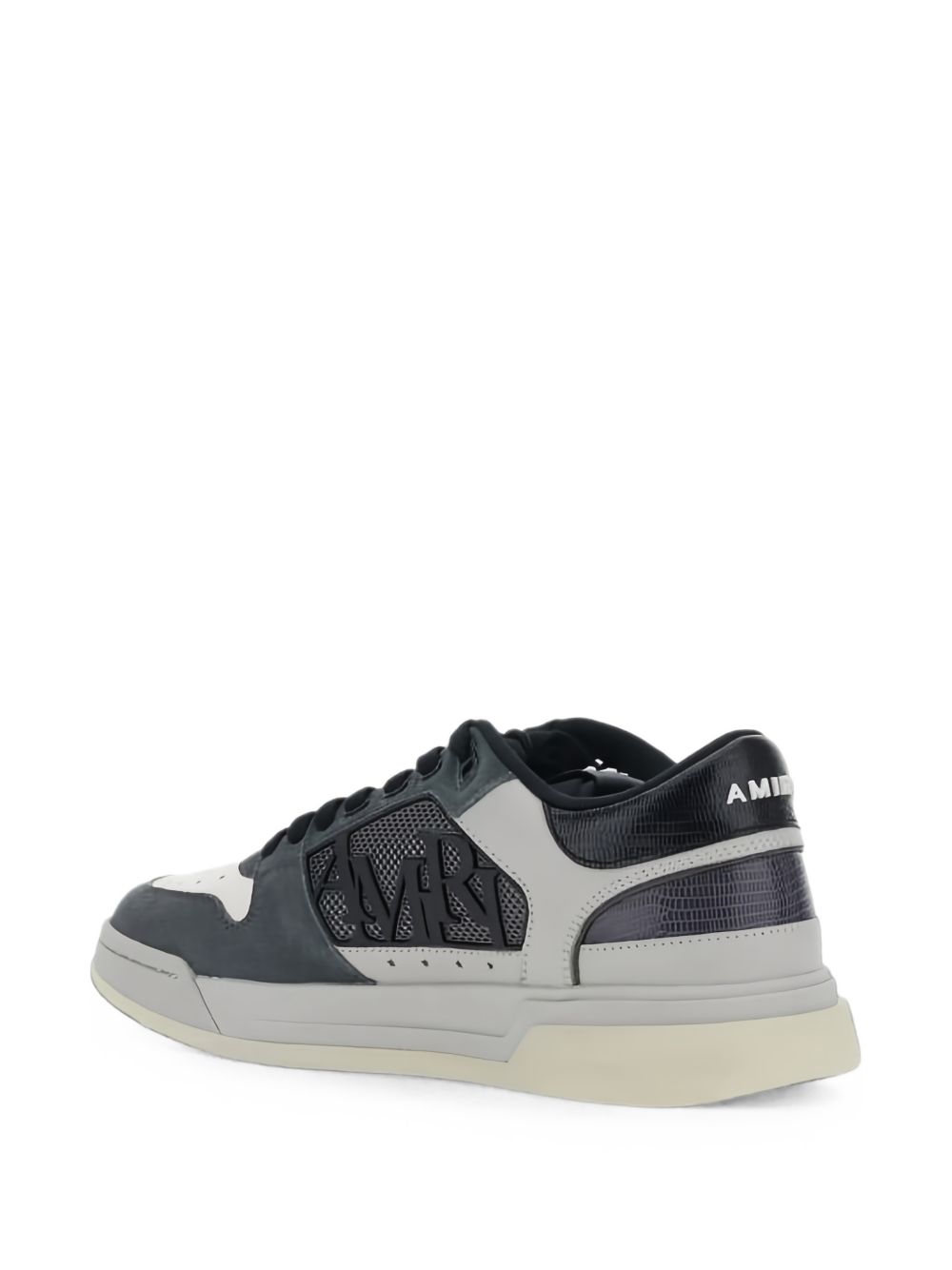 Amiri Black Grey Leather Sneakers