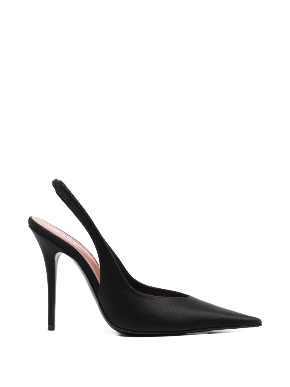 Amina Muaddi Anok Satin Slingback Pumps