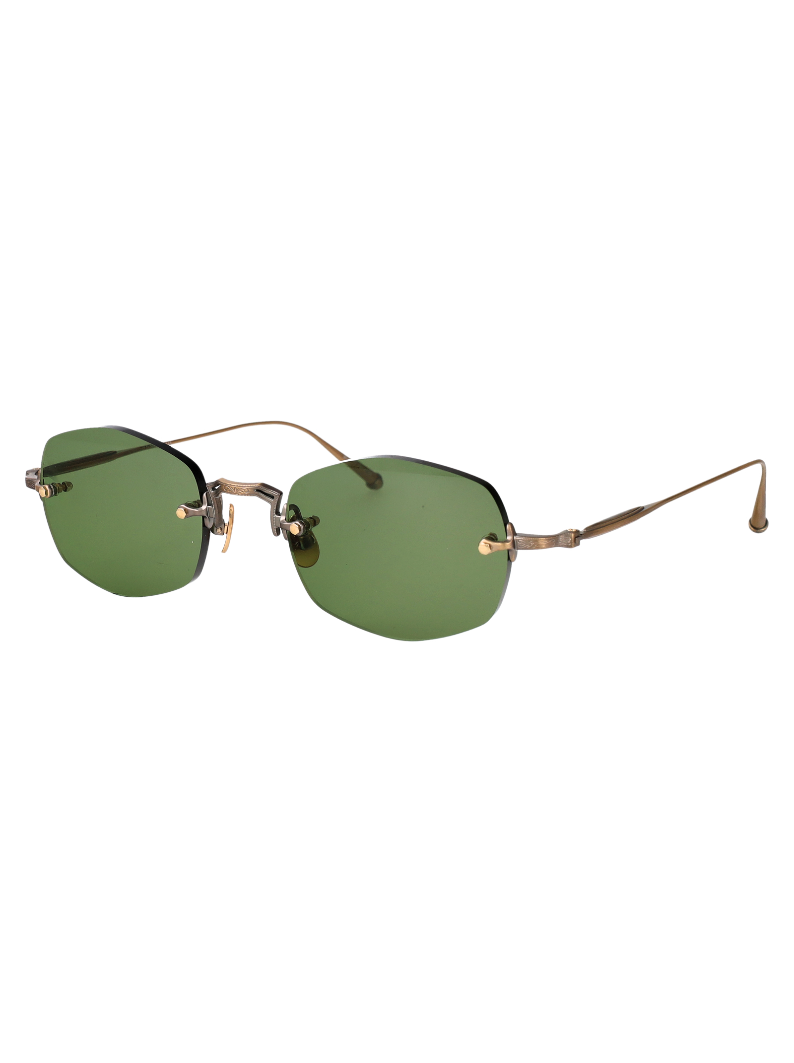 Matsuda Antique Gold Se Green Titanium Sunglasse