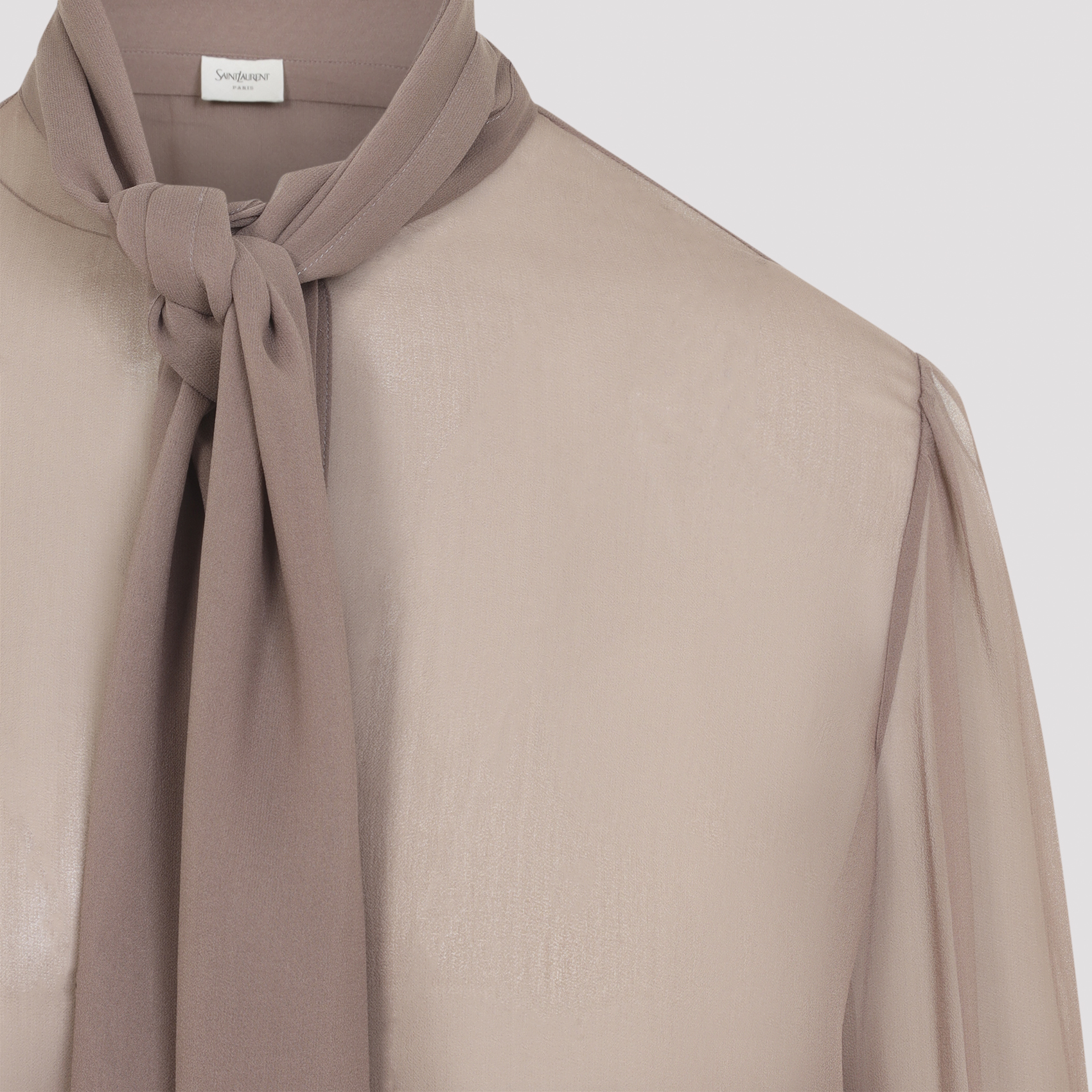 Saint Laurent Antiqued Pink Crepe Shirt