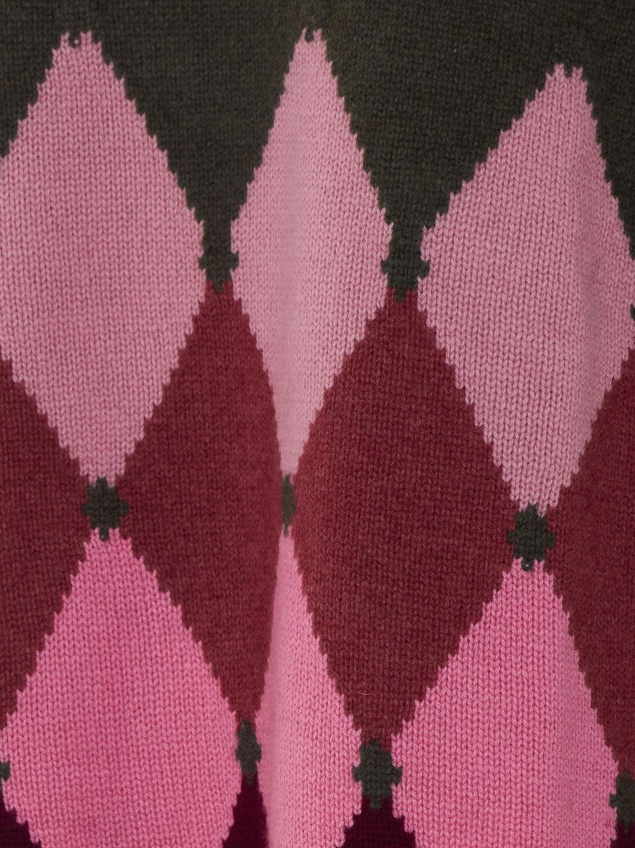 Ballantyne Argyle High Neck Knitted Sweater