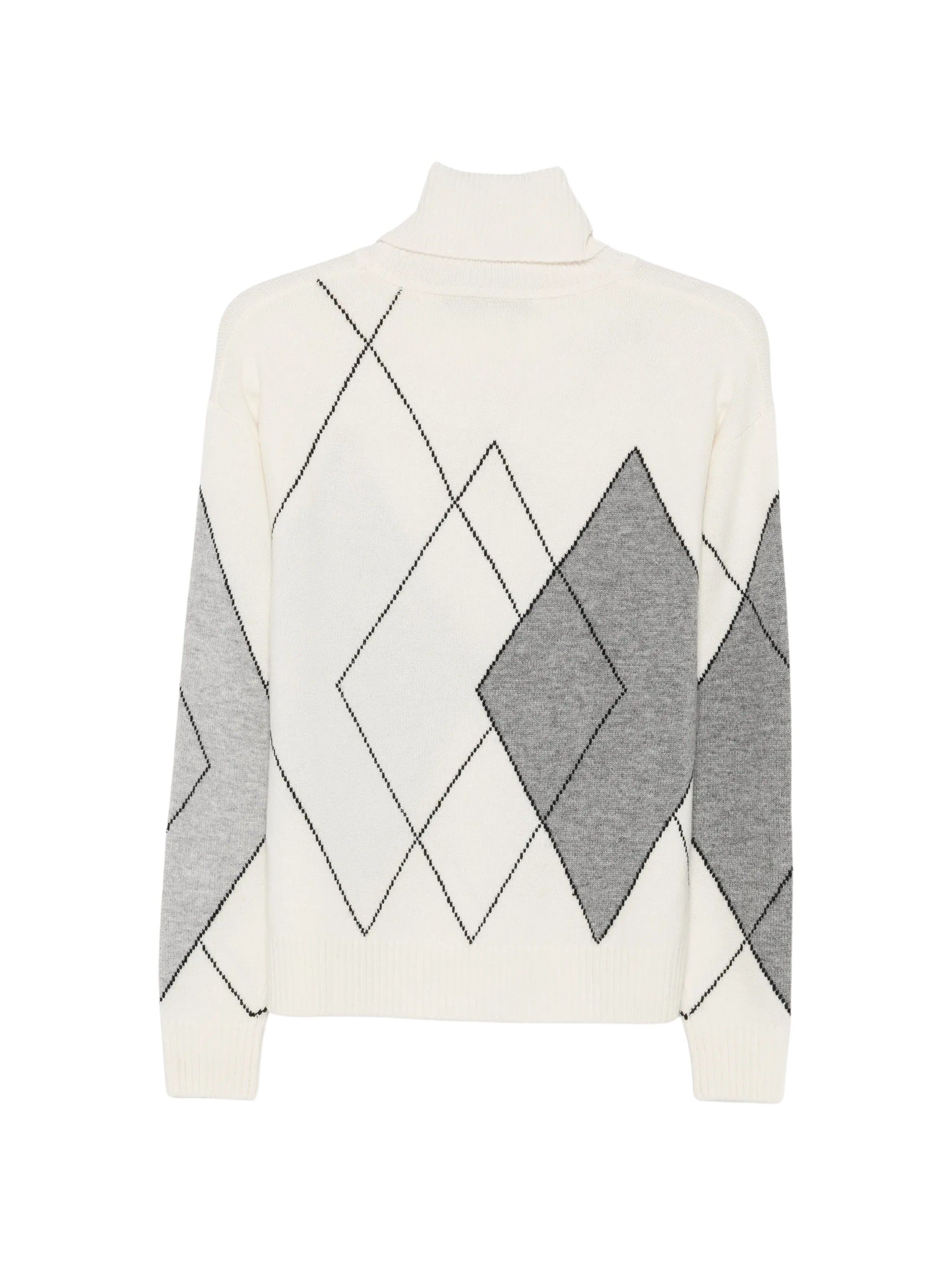 Seventy Venezia Argyle-Pattern Roll-Neck Sweater