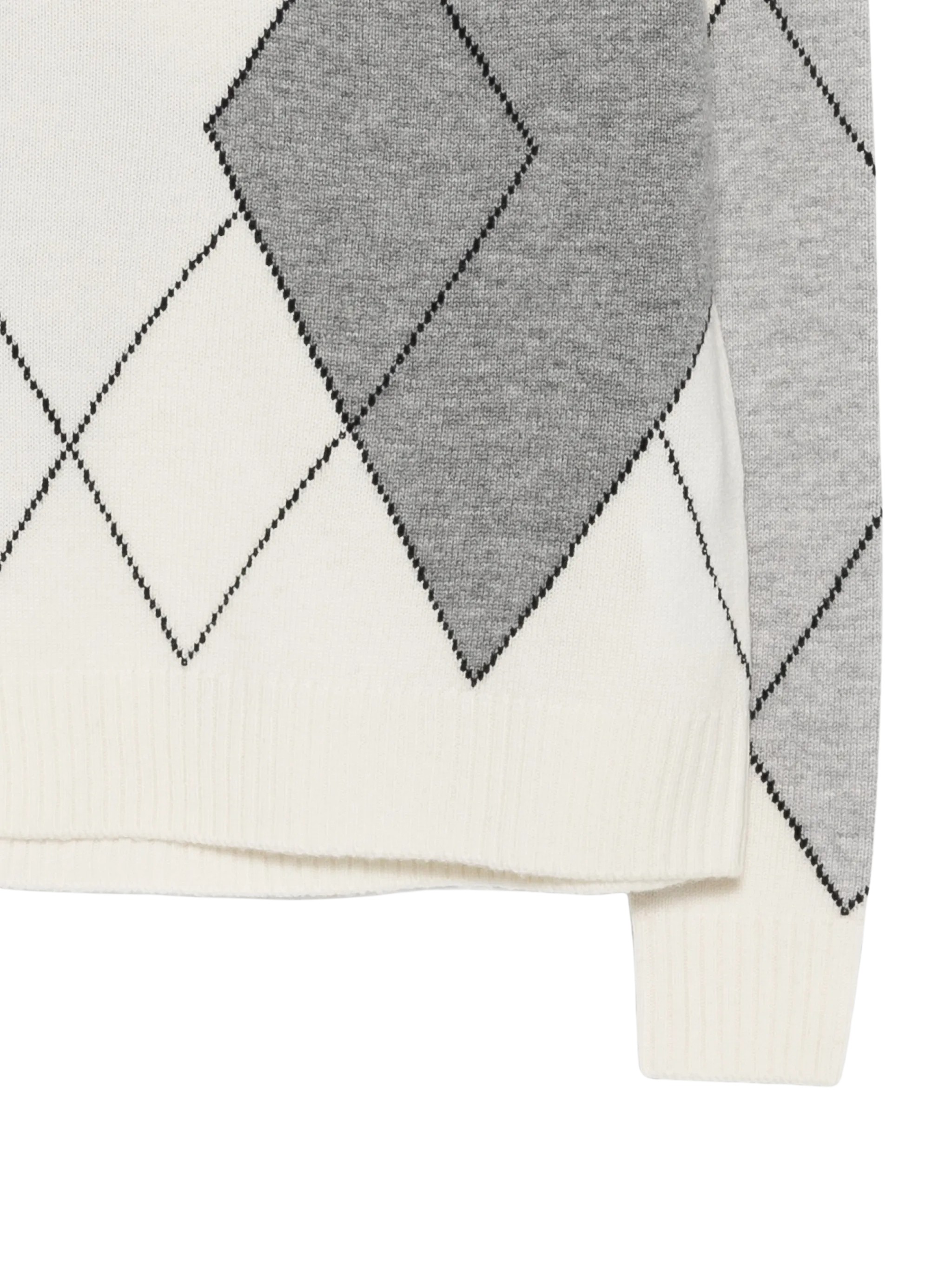 Seventy Venezia Argyle-Pattern Roll-Neck Sweater