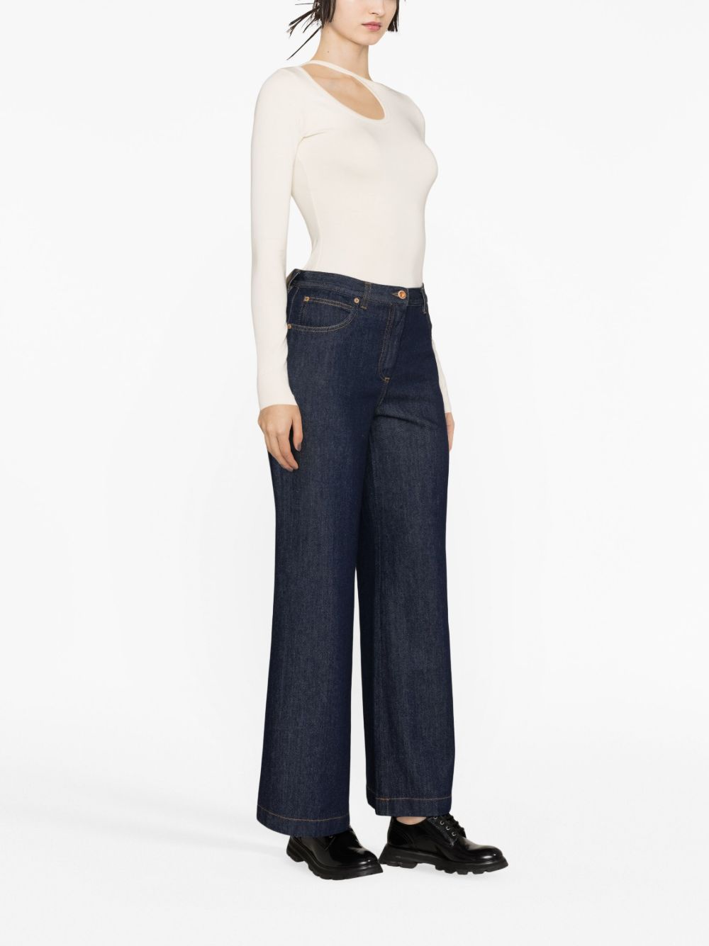 Aspesi Navy Blue Cotton Trousers