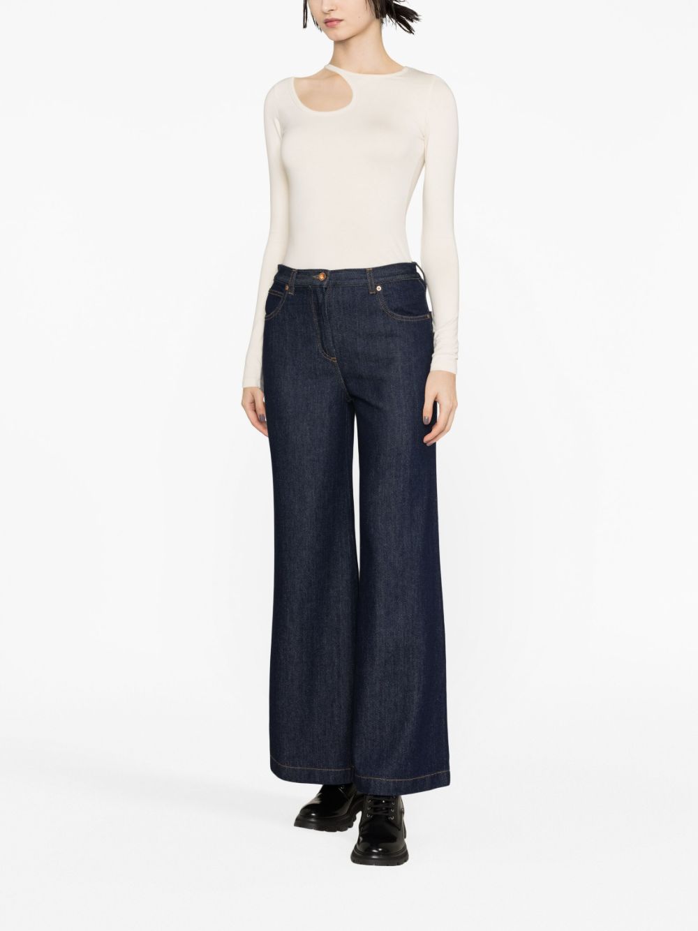 Aspesi Navy Blue Cotton Trousers