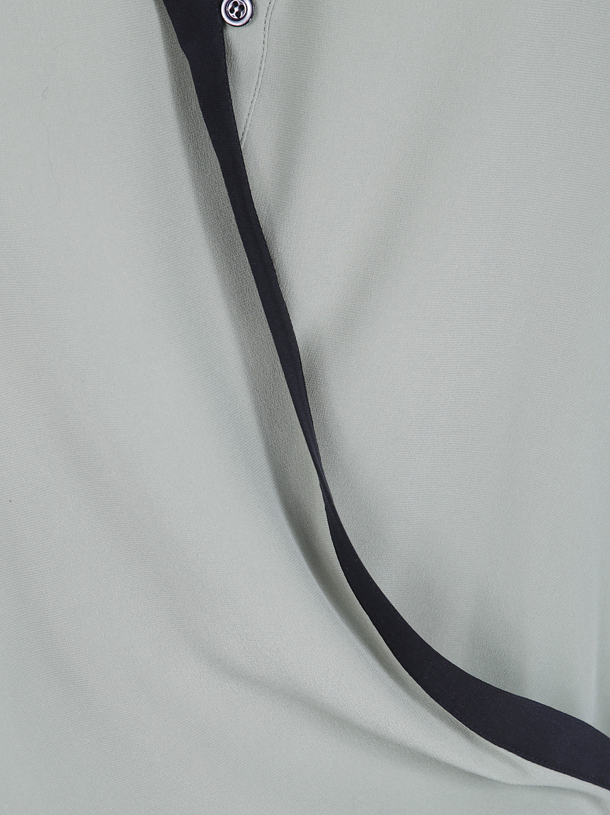 Ibrigu Asymmetrical Silk Shirt With Contrasting
