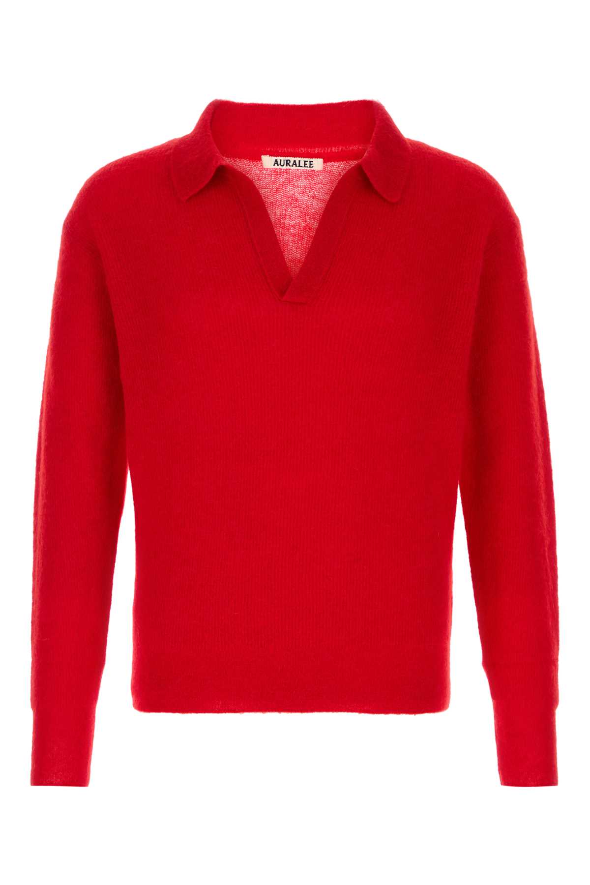 Auralee Baby Suri Alpaca Sheer Knit Skipper Polo