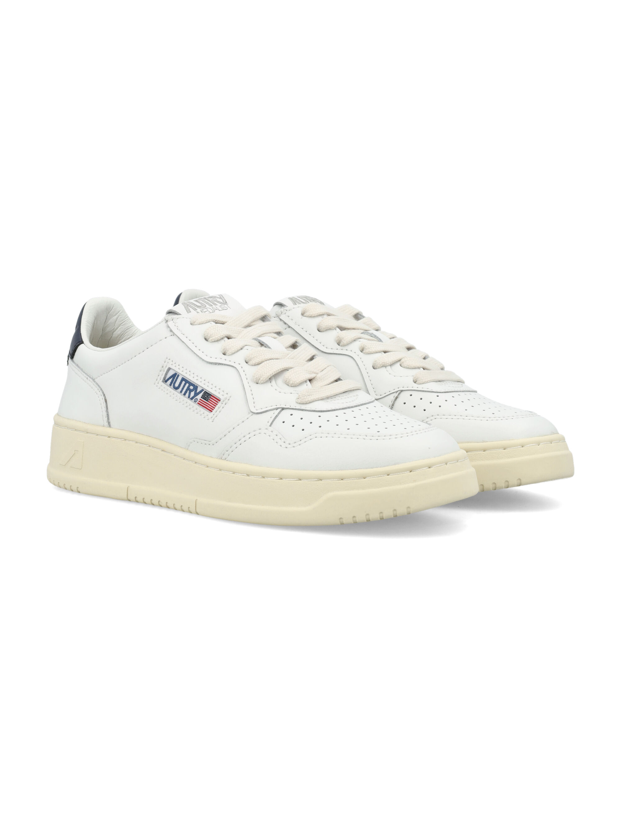 Autry Medalist Leather Low Sneakers - White Sp