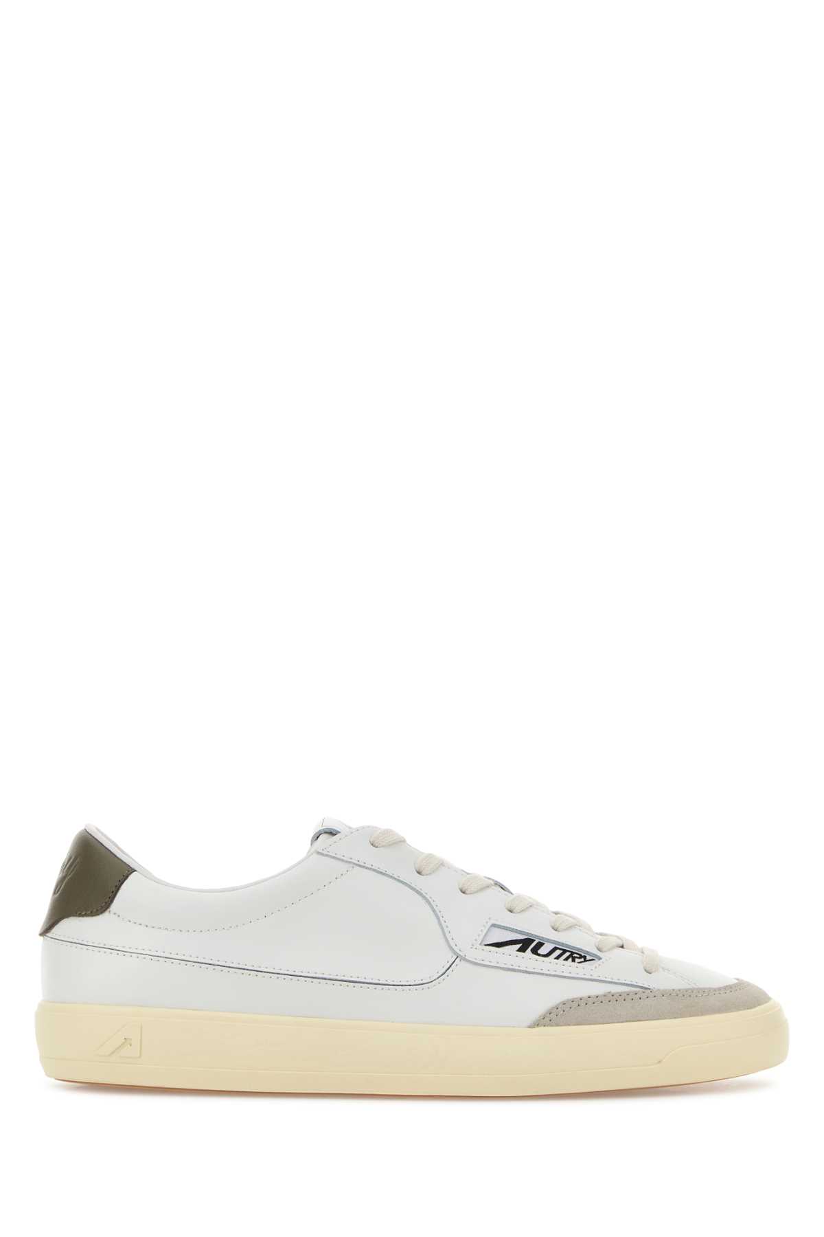 Autry Windscape Low Man Uk10 Leather/Suede Whi