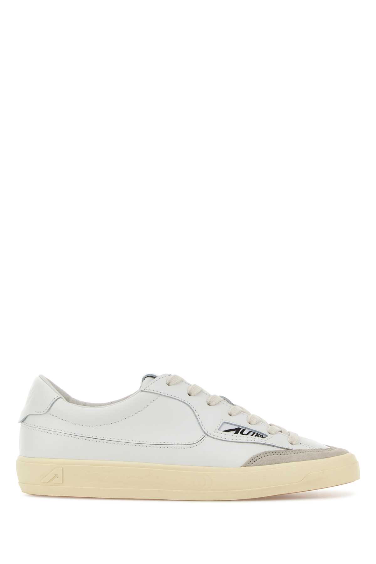Autry Windscape Low Wom Uk01 Leather/Suede Whi