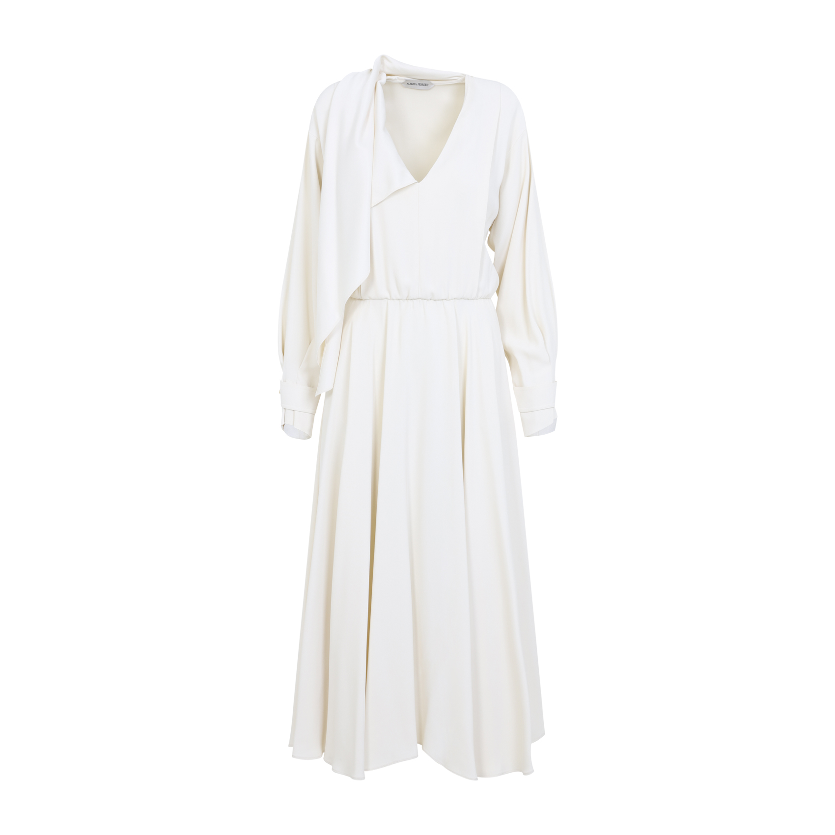 Alberta Ferreti Avorio Enver Satin Dress