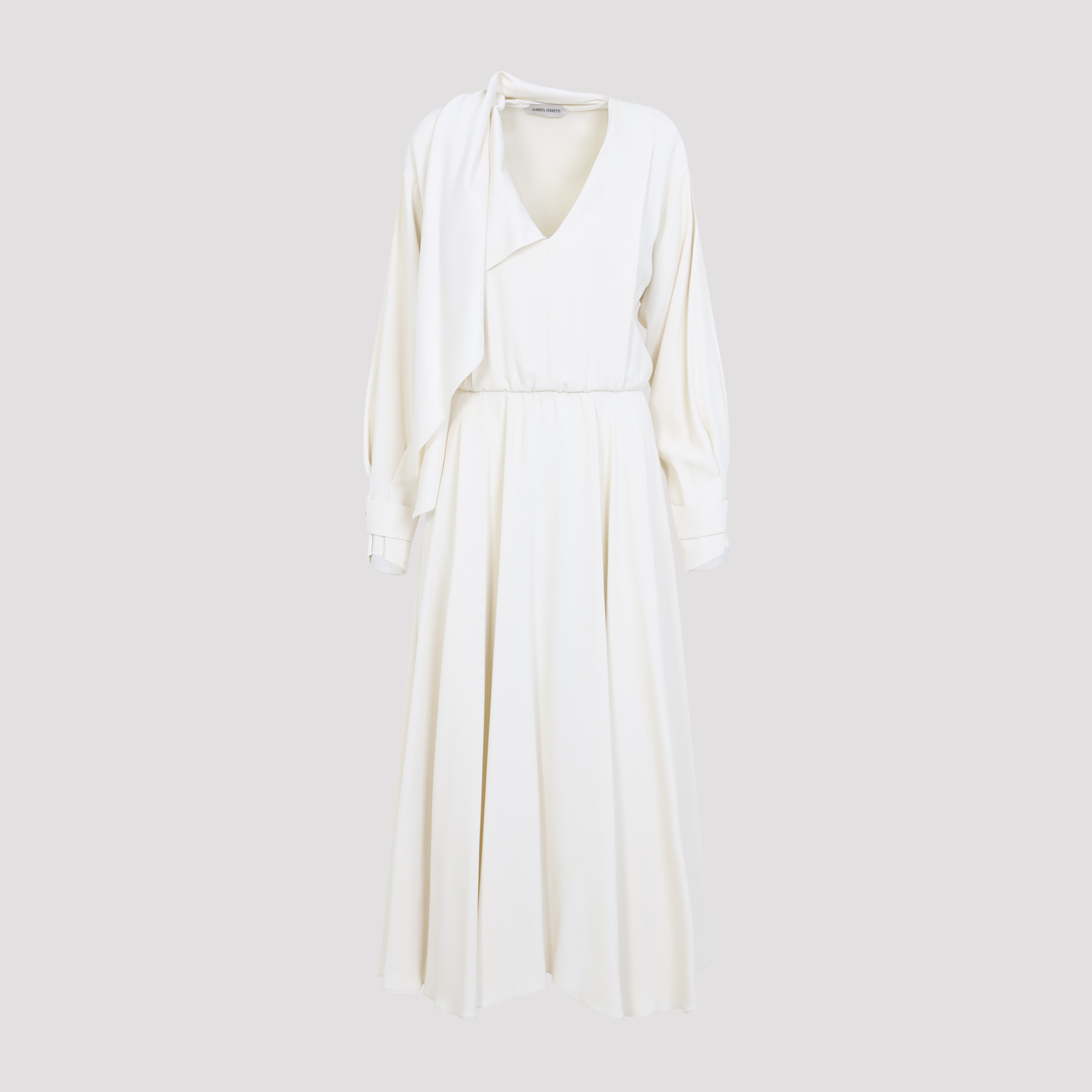 Alberta Ferreti Avorio Enver Satin Dress