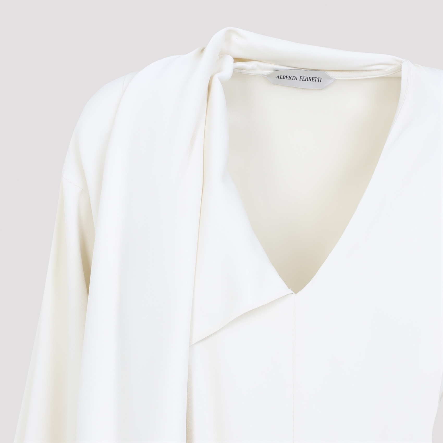 Alberta Ferreti Avorio Enver Satin Dress
