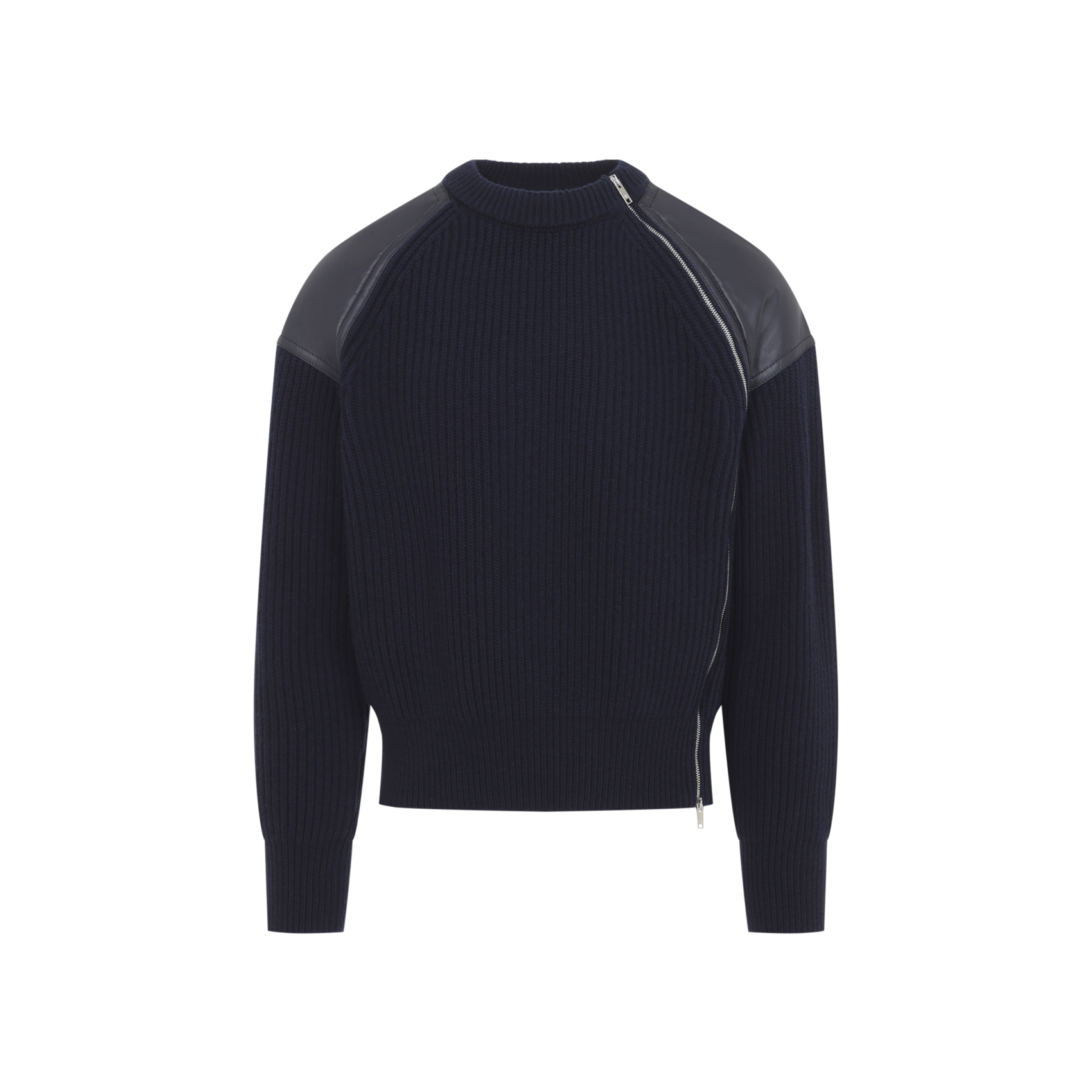 Bottega Veneta Azzurite Patch Leather Sweater