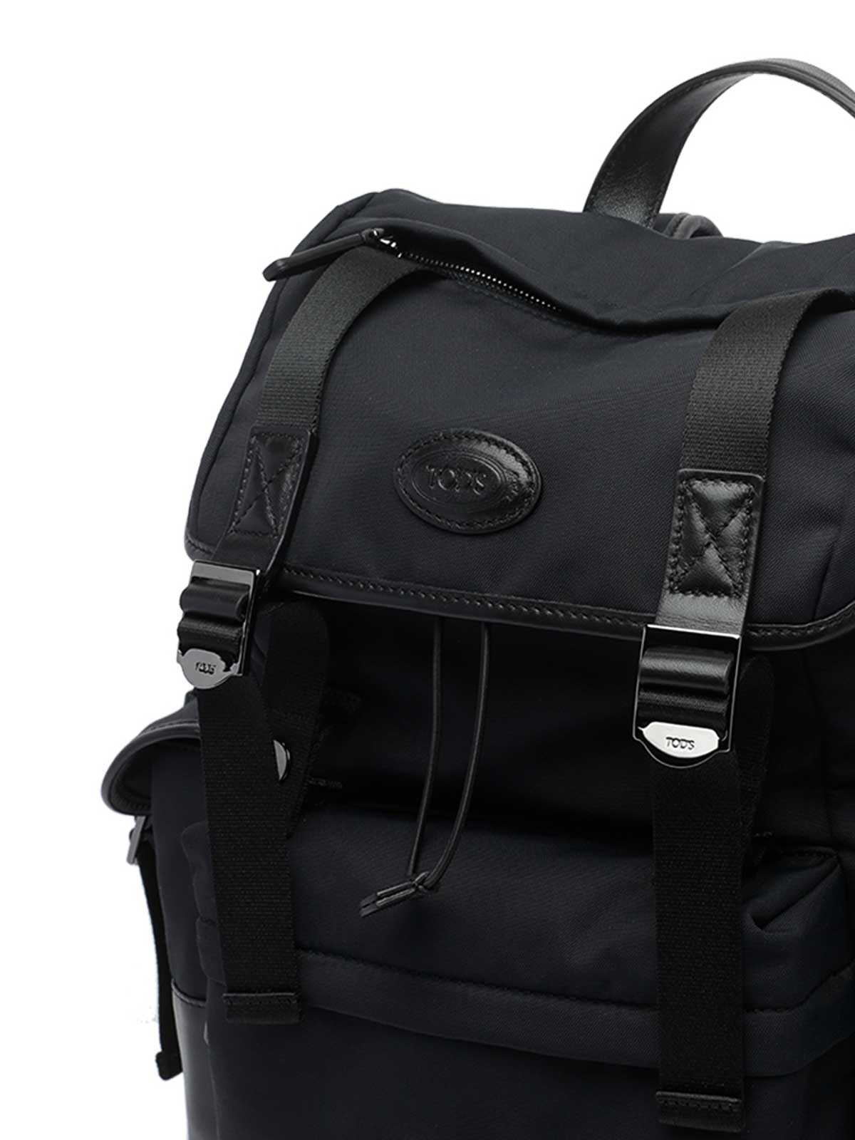 Tod's Backpack In Fabric And Medium Leather
