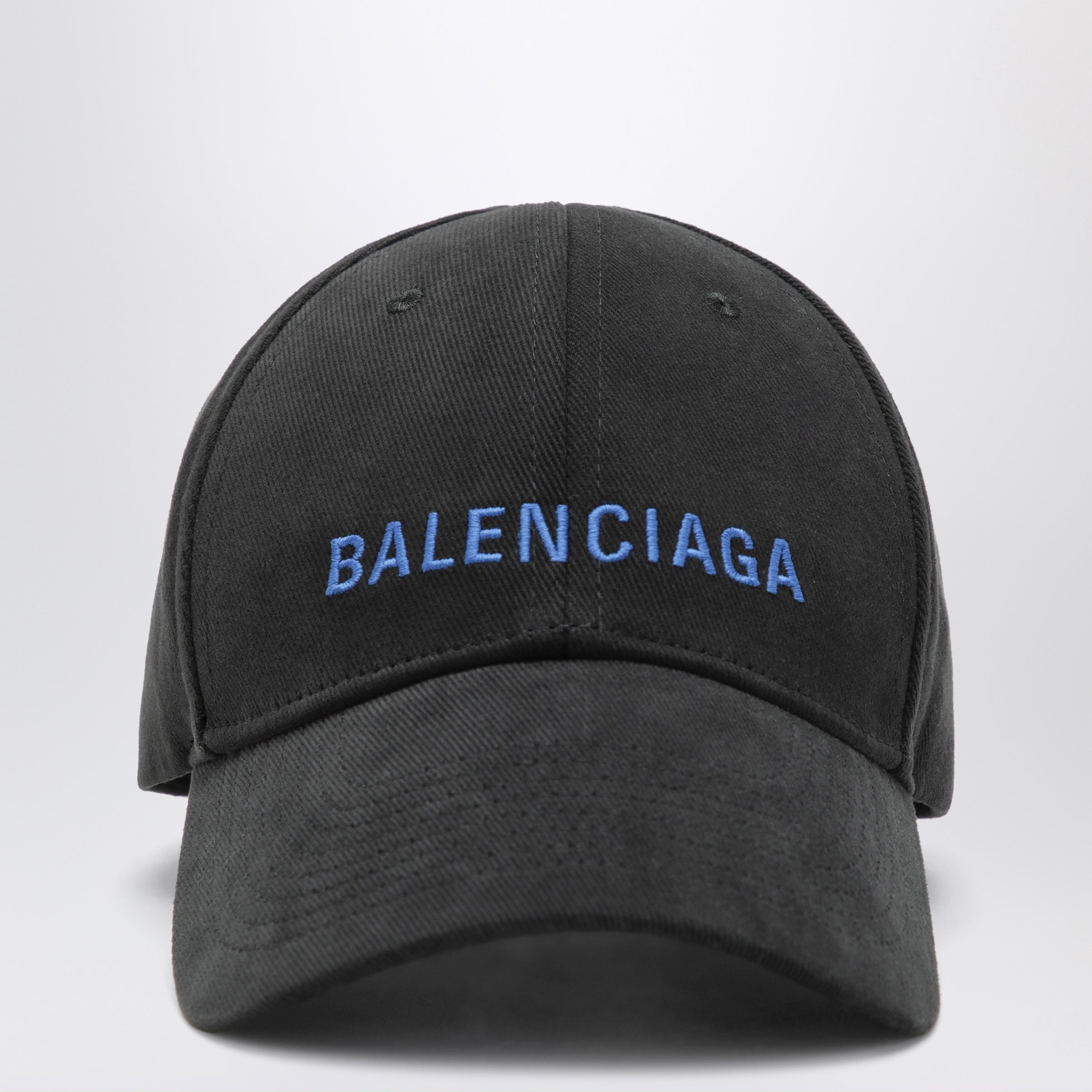 Balenciaga Black Baseball Cap With Embroidered Logo