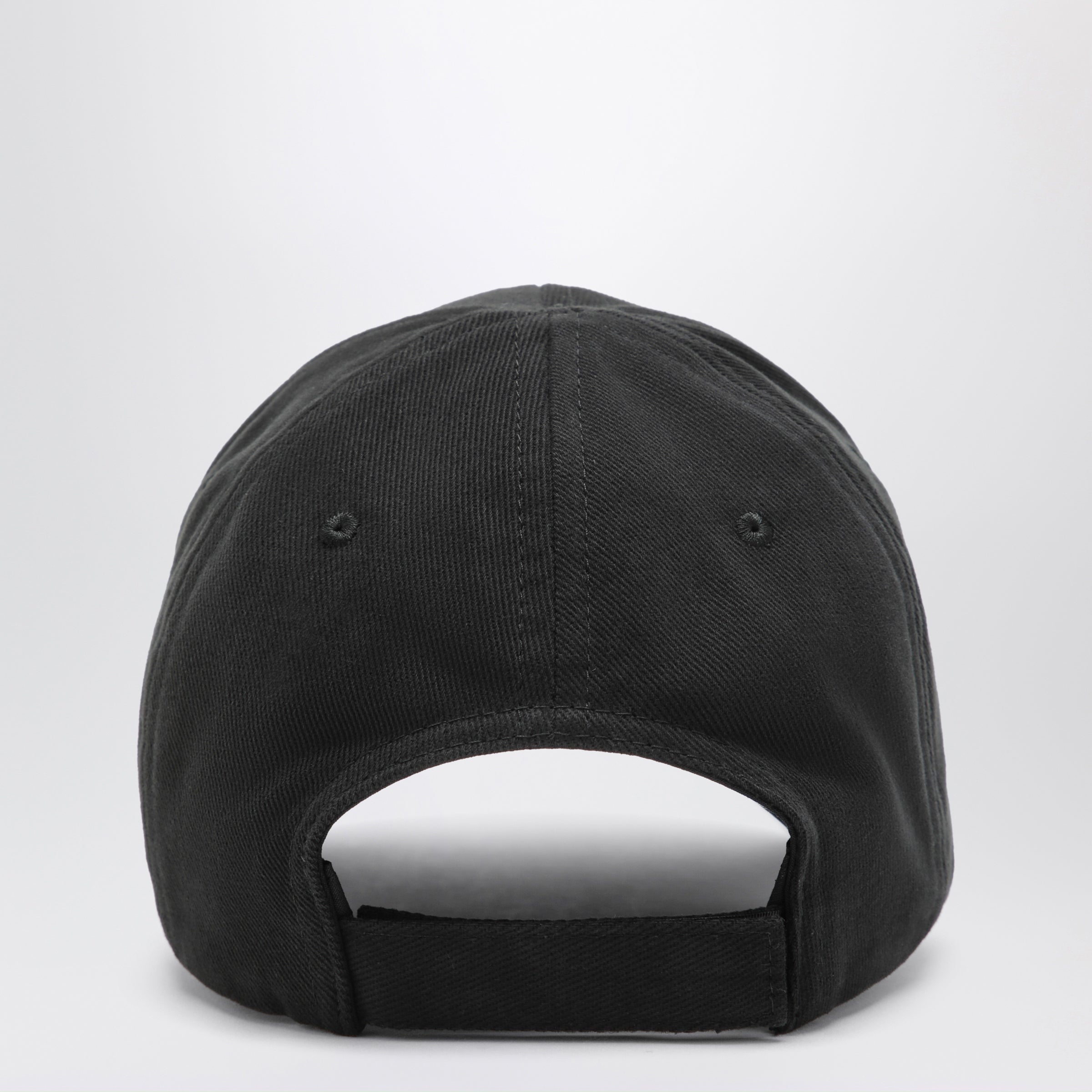 Balenciaga Black Baseball Cap With Embroidered Logo
