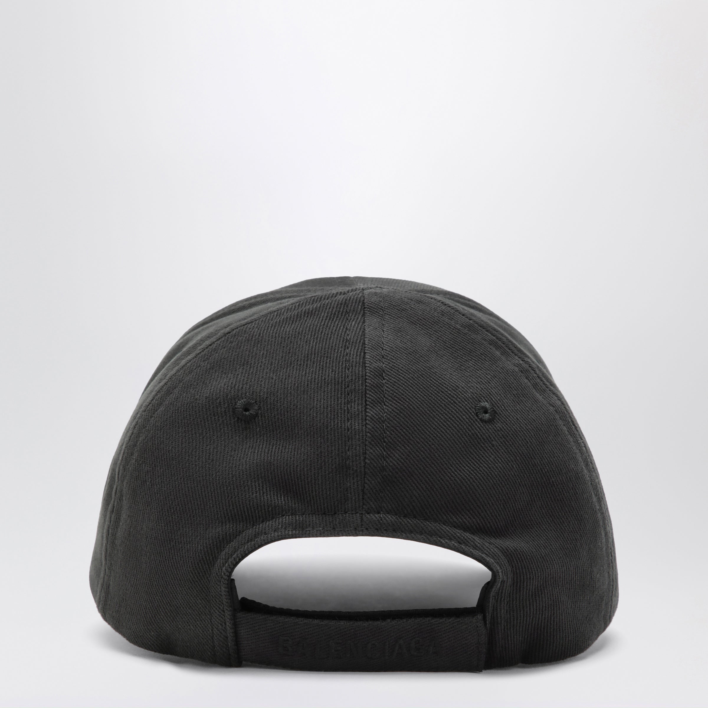 Balenciaga Black Baseball Cap With Graphic Logo Pat