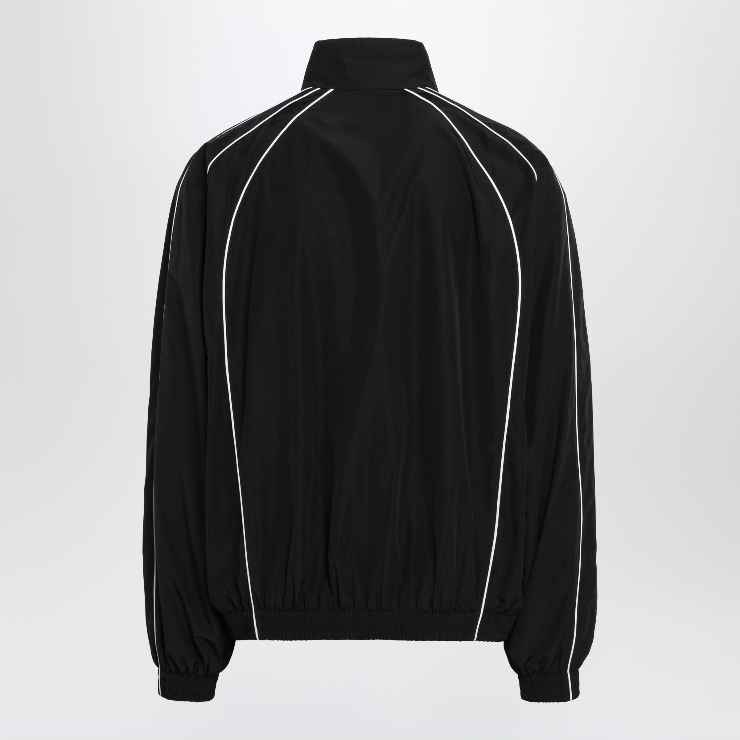 Balenciaga Black Zip-Up Sweatshirt In Cotton Blend