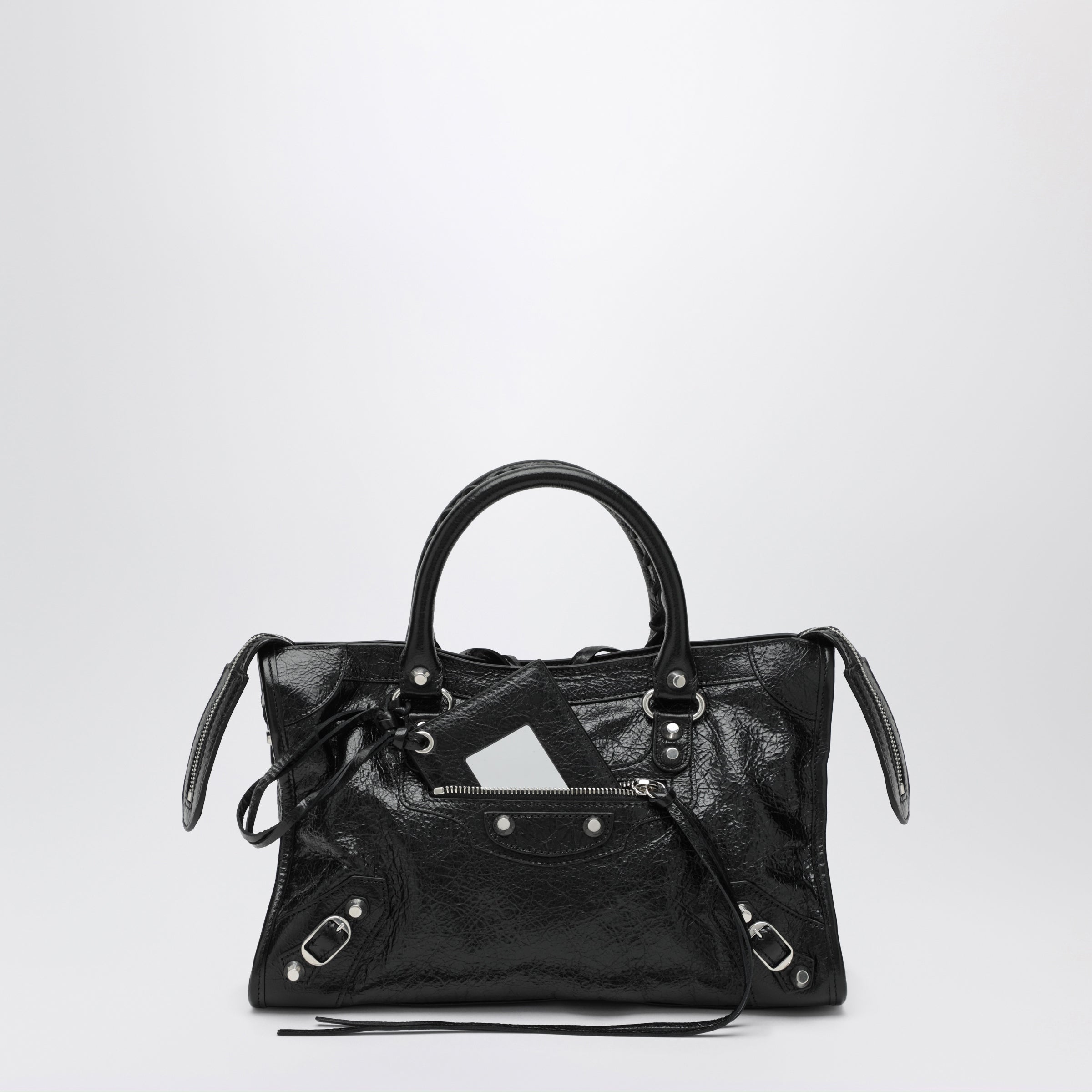 Balenciaga Le City Small Lambskin Leather Bag In Bl