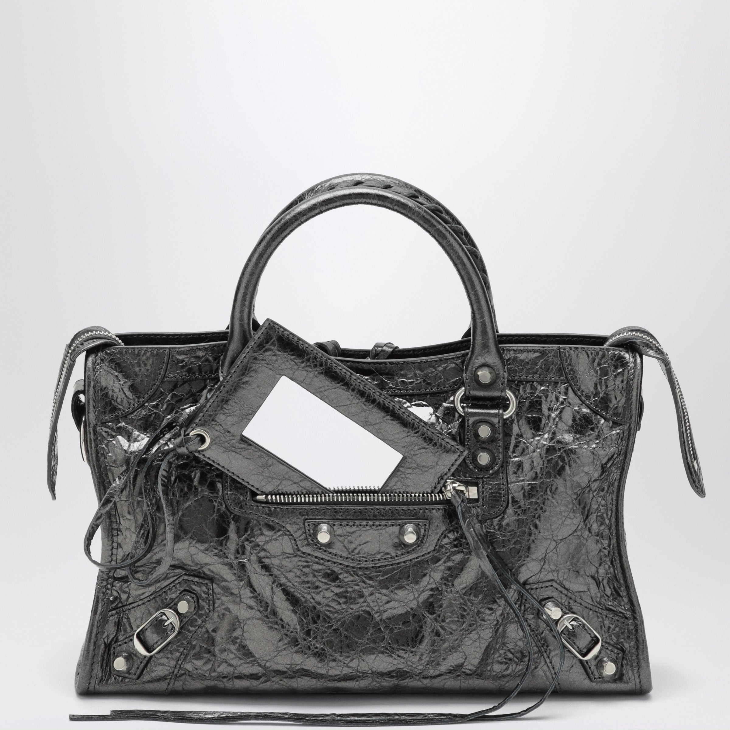 Balenciaga Small Le City Bag In Metallic Leather