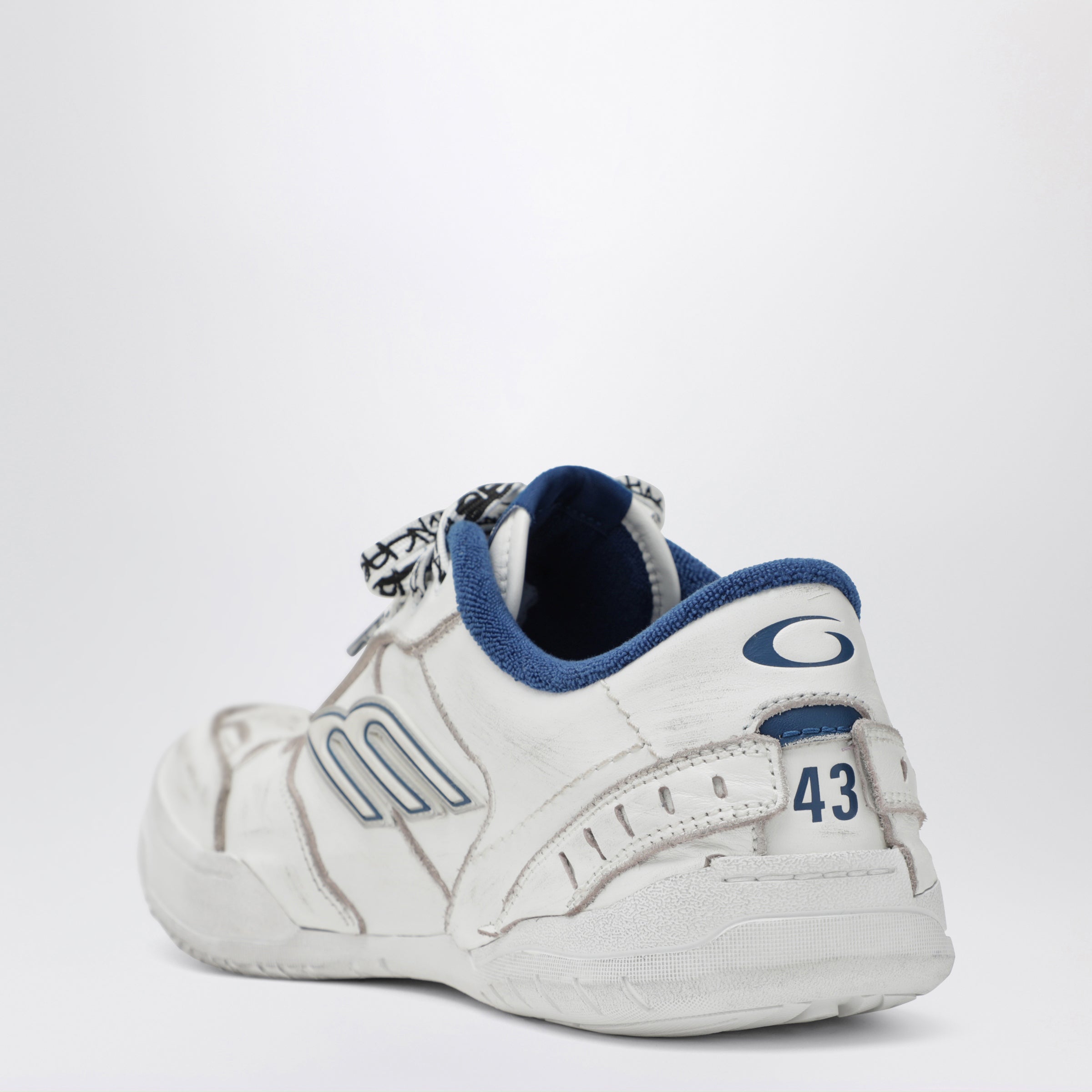 Balenciaga White/Blue Hamptons Worn-Out Sneakers