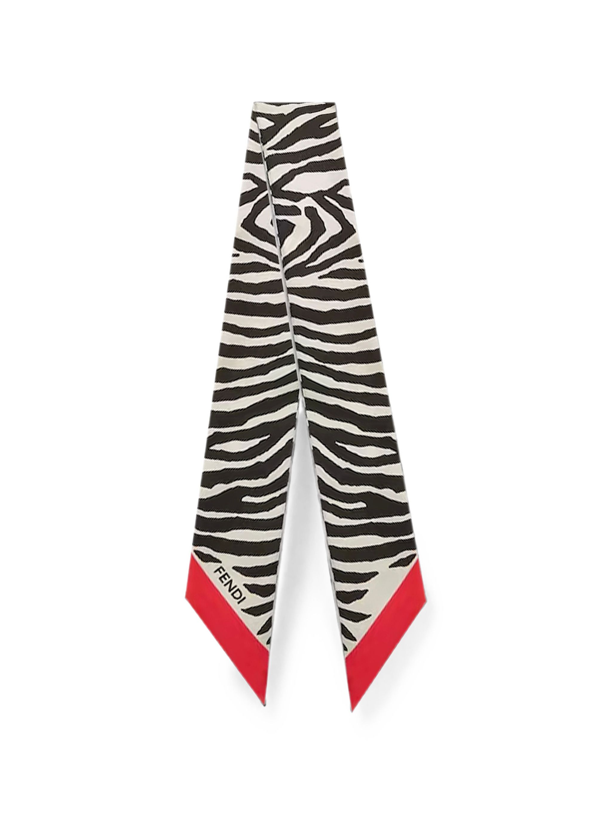 Fendi Bandeau In Seta Con Stampa Tiger Animali
