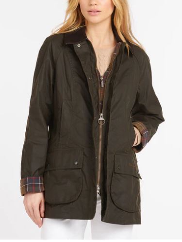 Barbour Olive Waxed Cotton Jacket