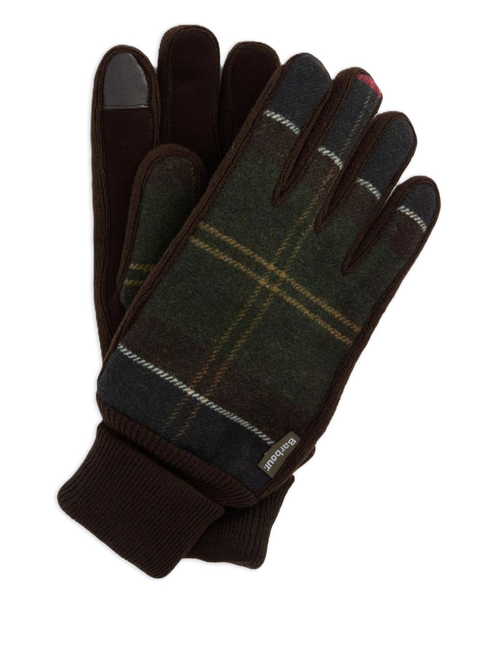 Barbour Tartan Leather Gloves